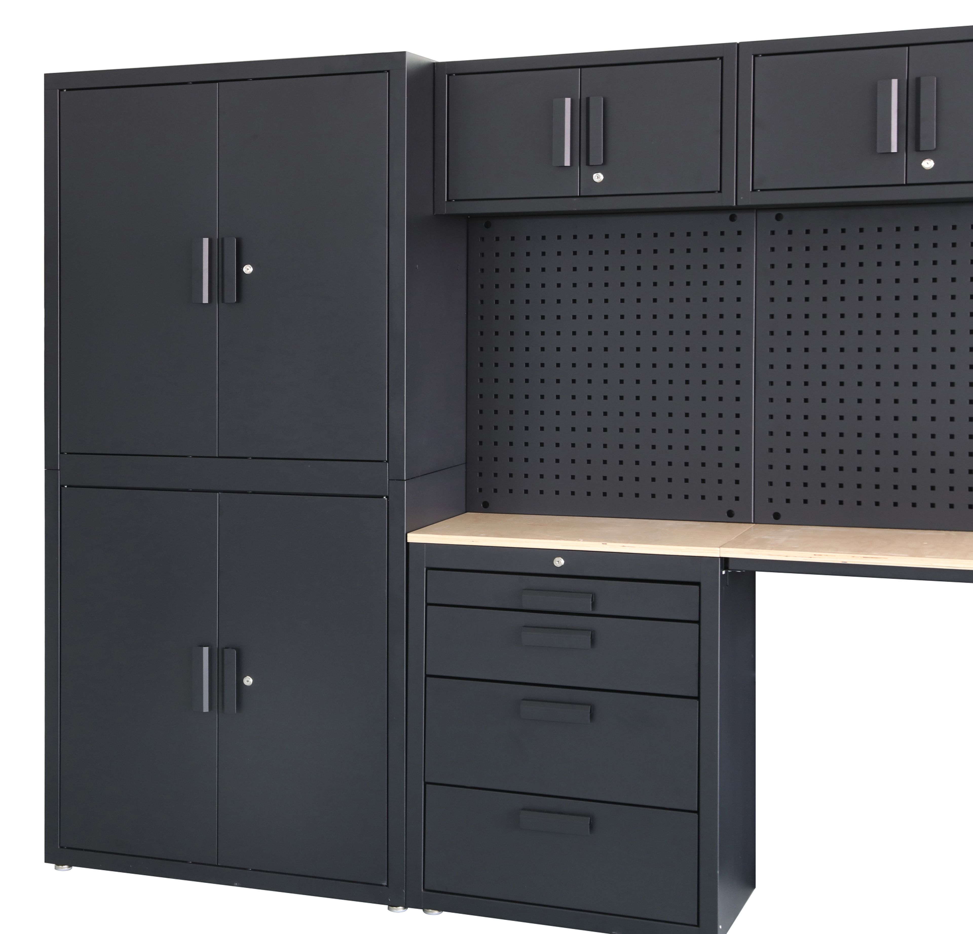 HBM premium werkplaatssysteem, 8-delig, mat zwart Image 5