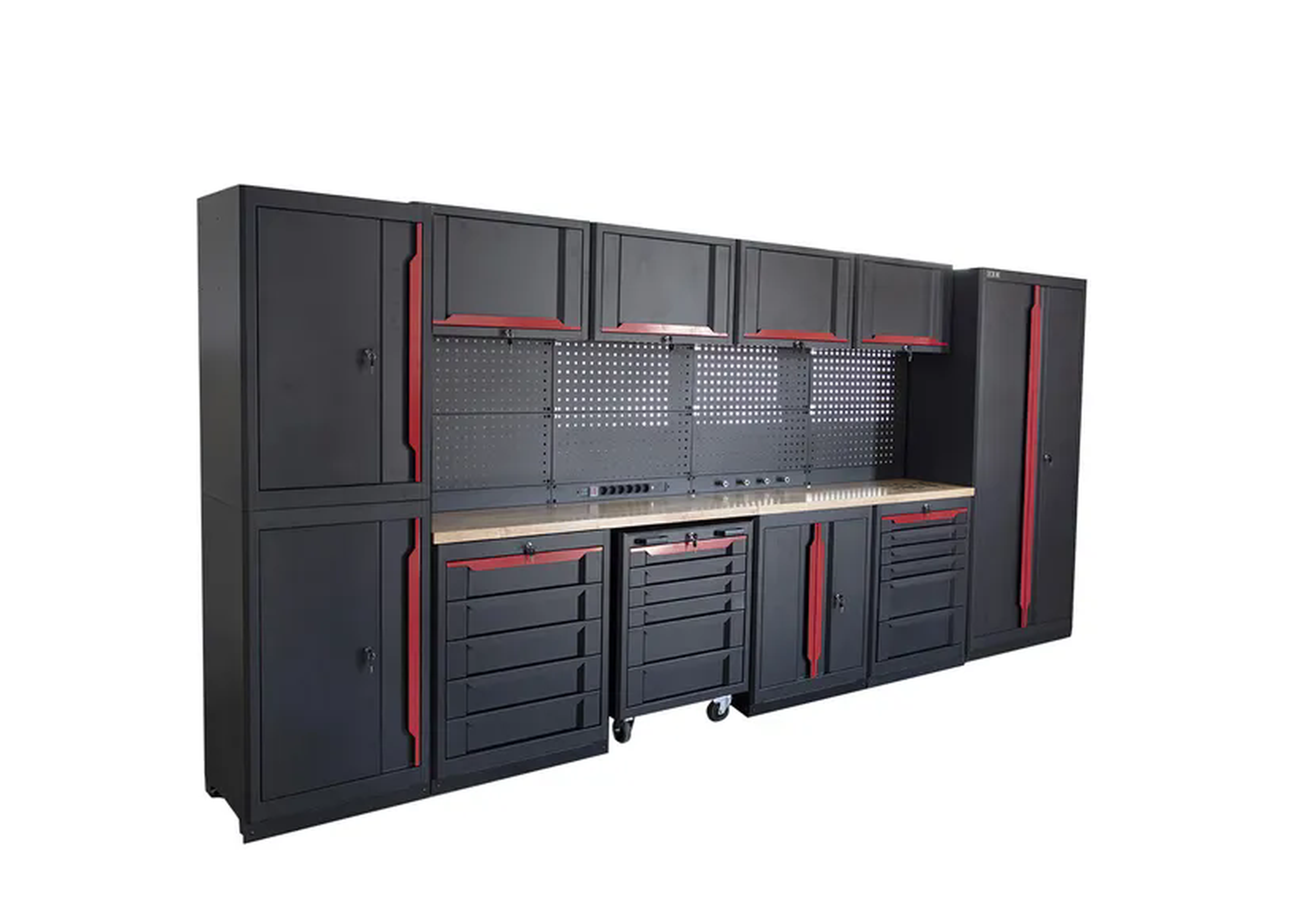 HBM expert modulair werkplaatssysteem, 17-delig, zwart rood Image 2