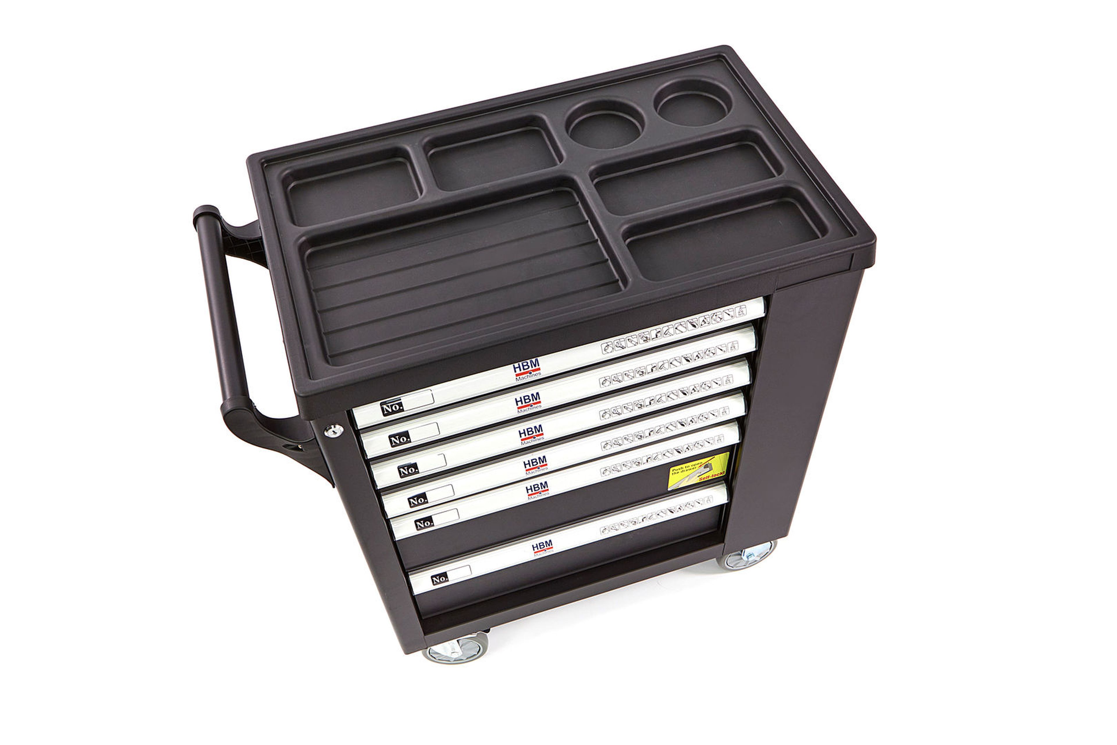Carro de herramientas lleno HBM Premium con puerta - 154 piezas Image 30