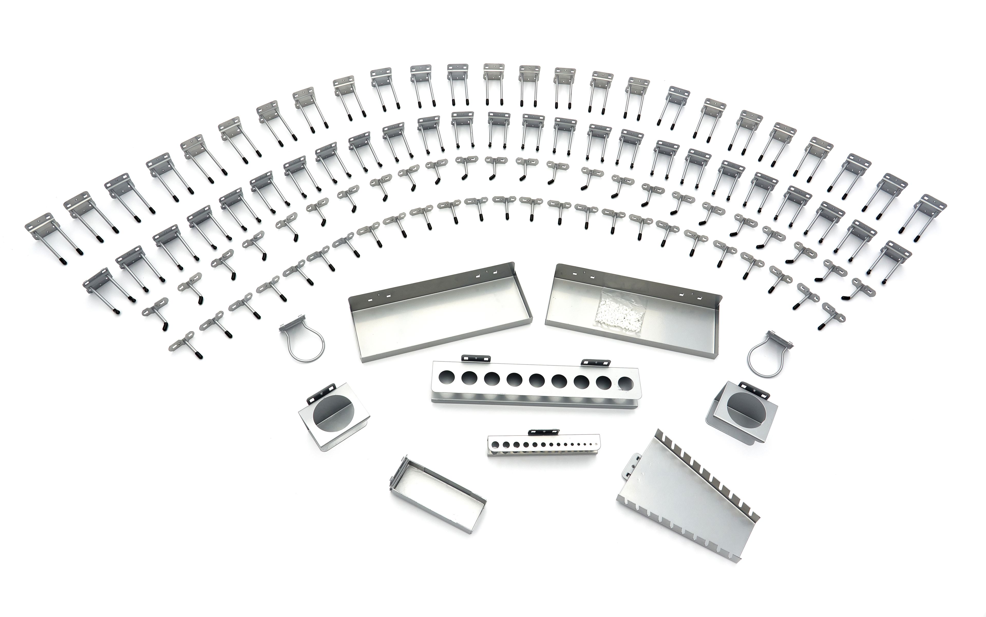 HBM 110 crochets, supports de rangement et poubelles pour les murs d'outils et les postes de travail modulaires HBM. Image 2