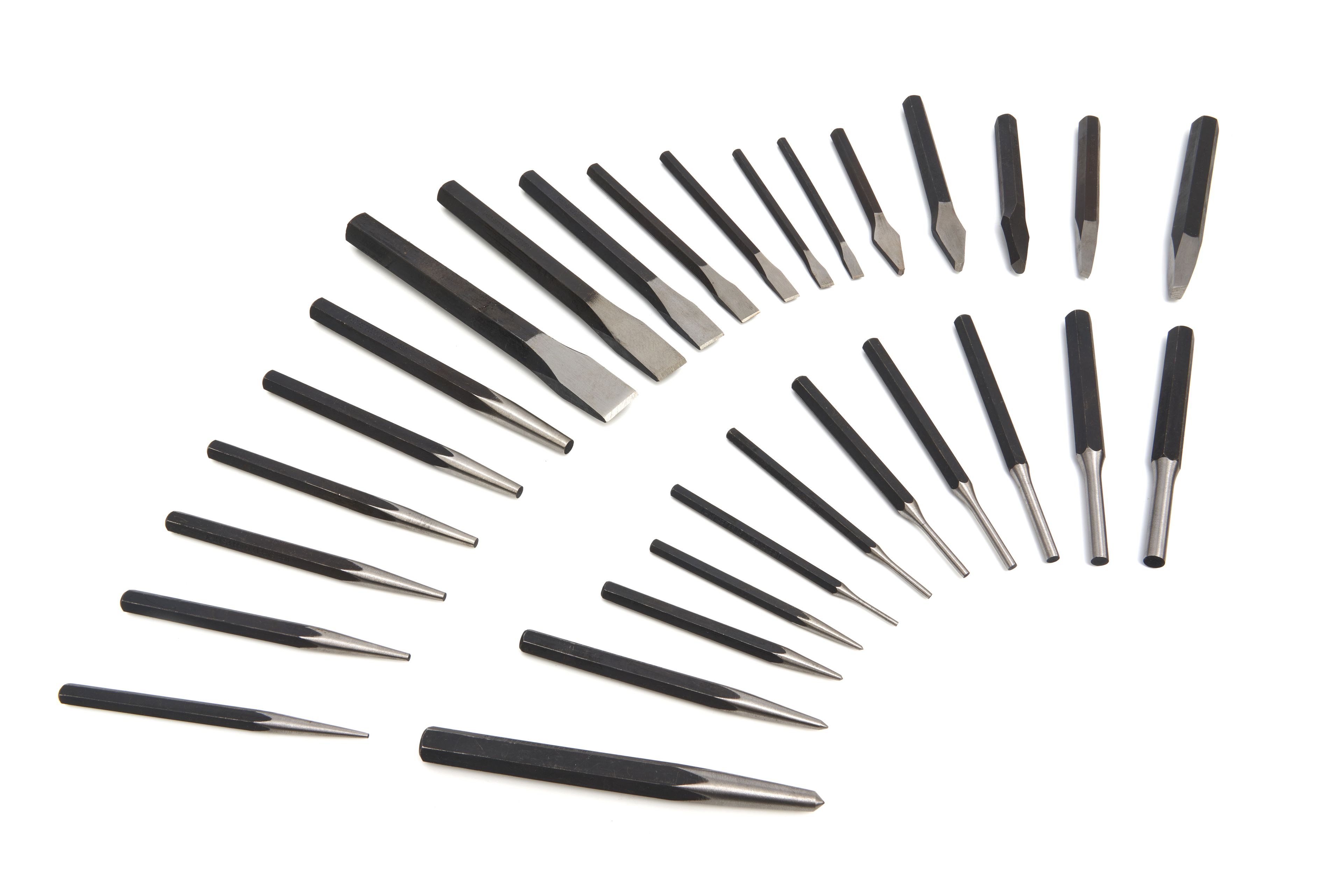 HBM 29 Delige Koudbeitel, Penuitdrijver en Doorslagenset