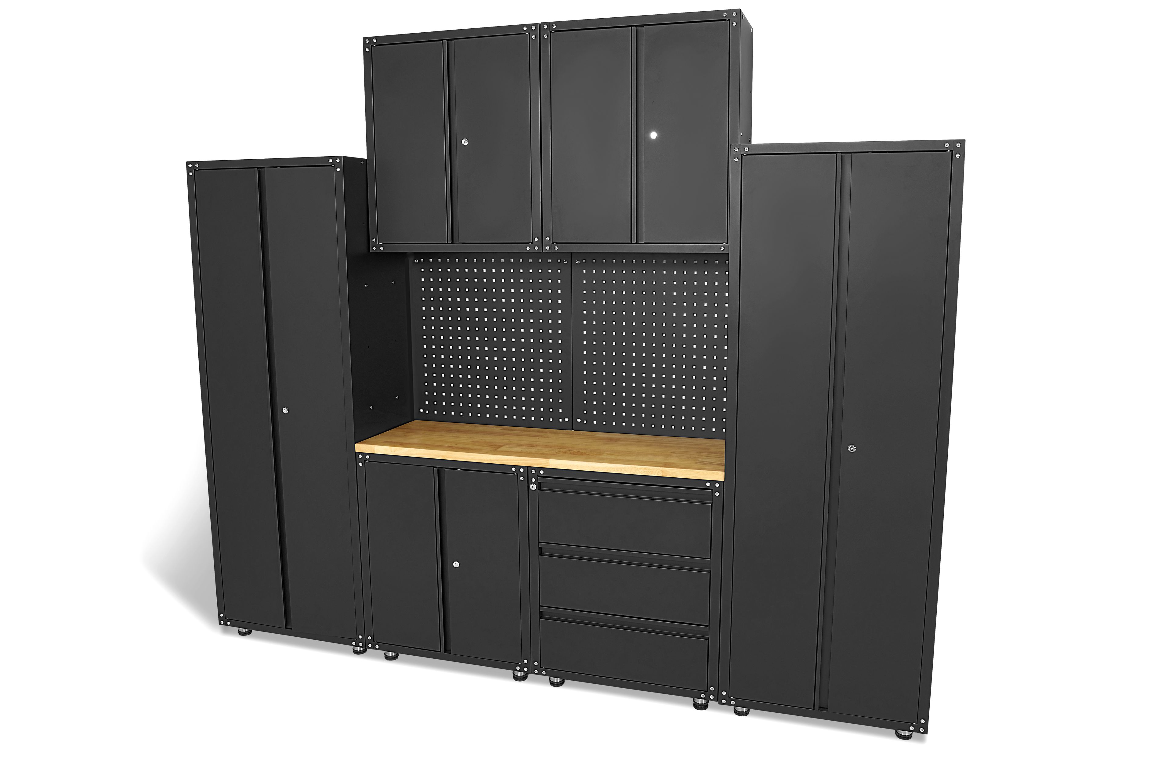 HBM Sistema di officina premium, 9 pezzi, nero opaco, modello 2