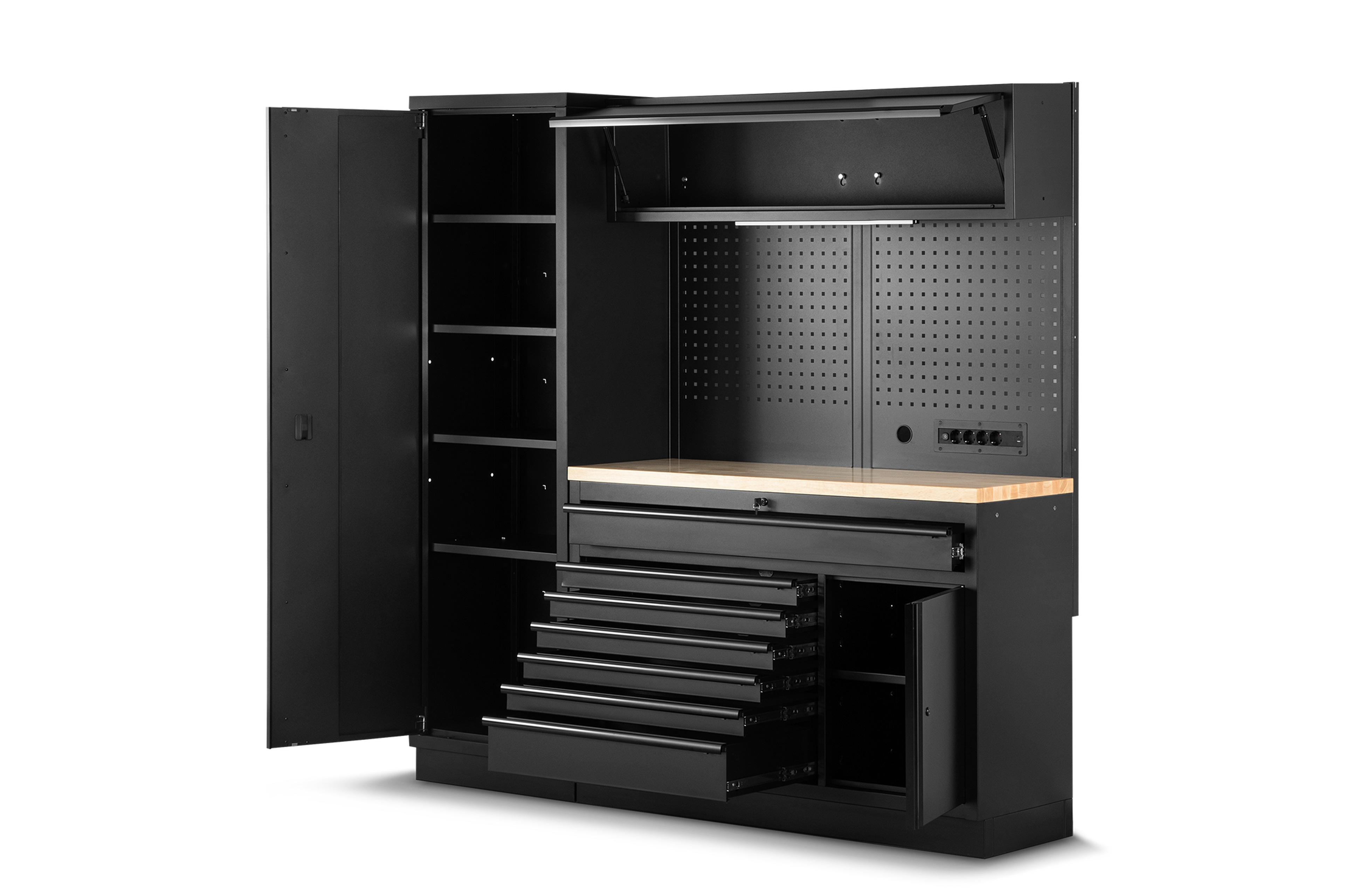 HBM modulair werkplaatssysteem 6-delig, zwart Image 4