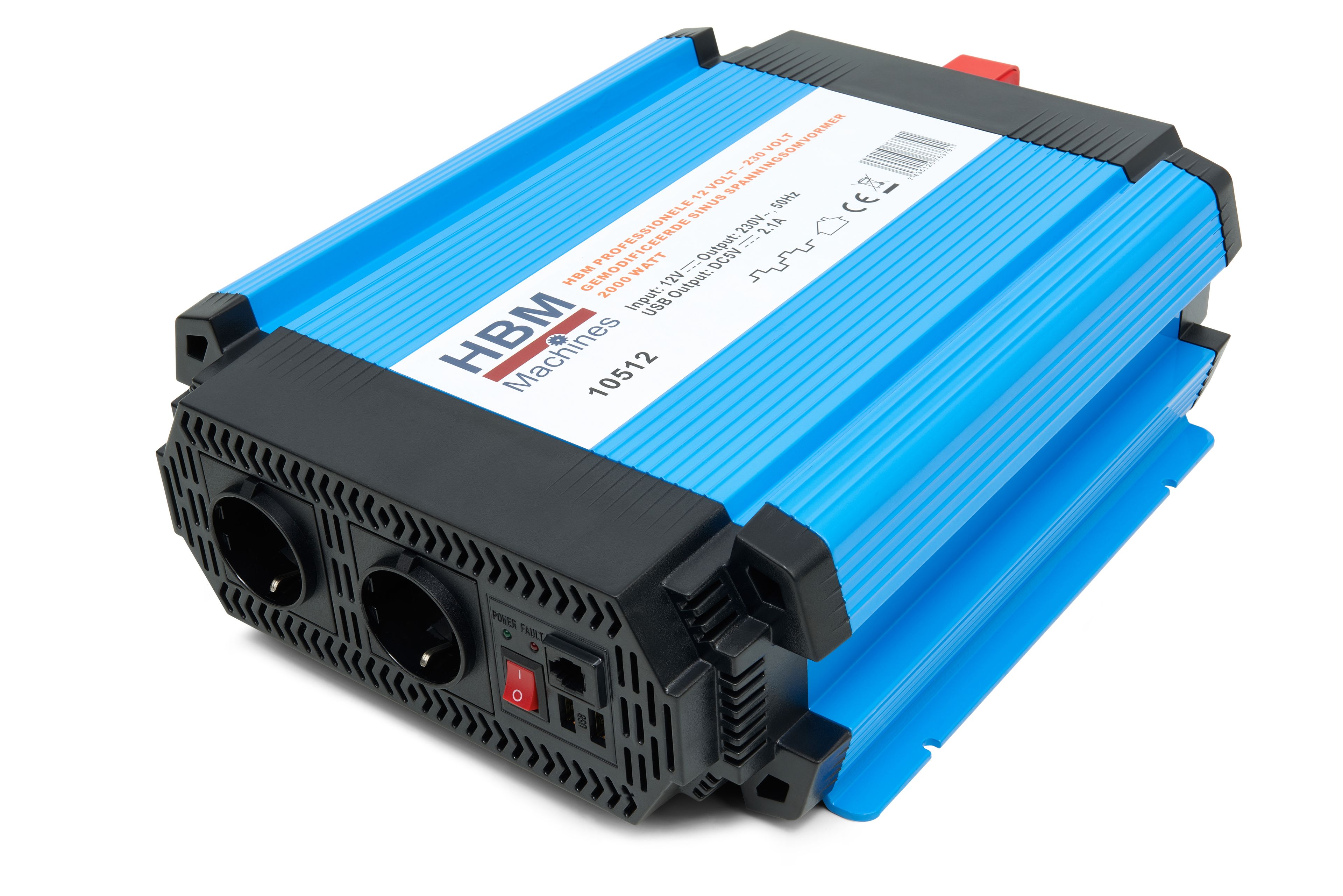 Inverter di tensione sinusoidale modificato HBM Professionale 12 Volt – 230 Volt 2000 W Image 1