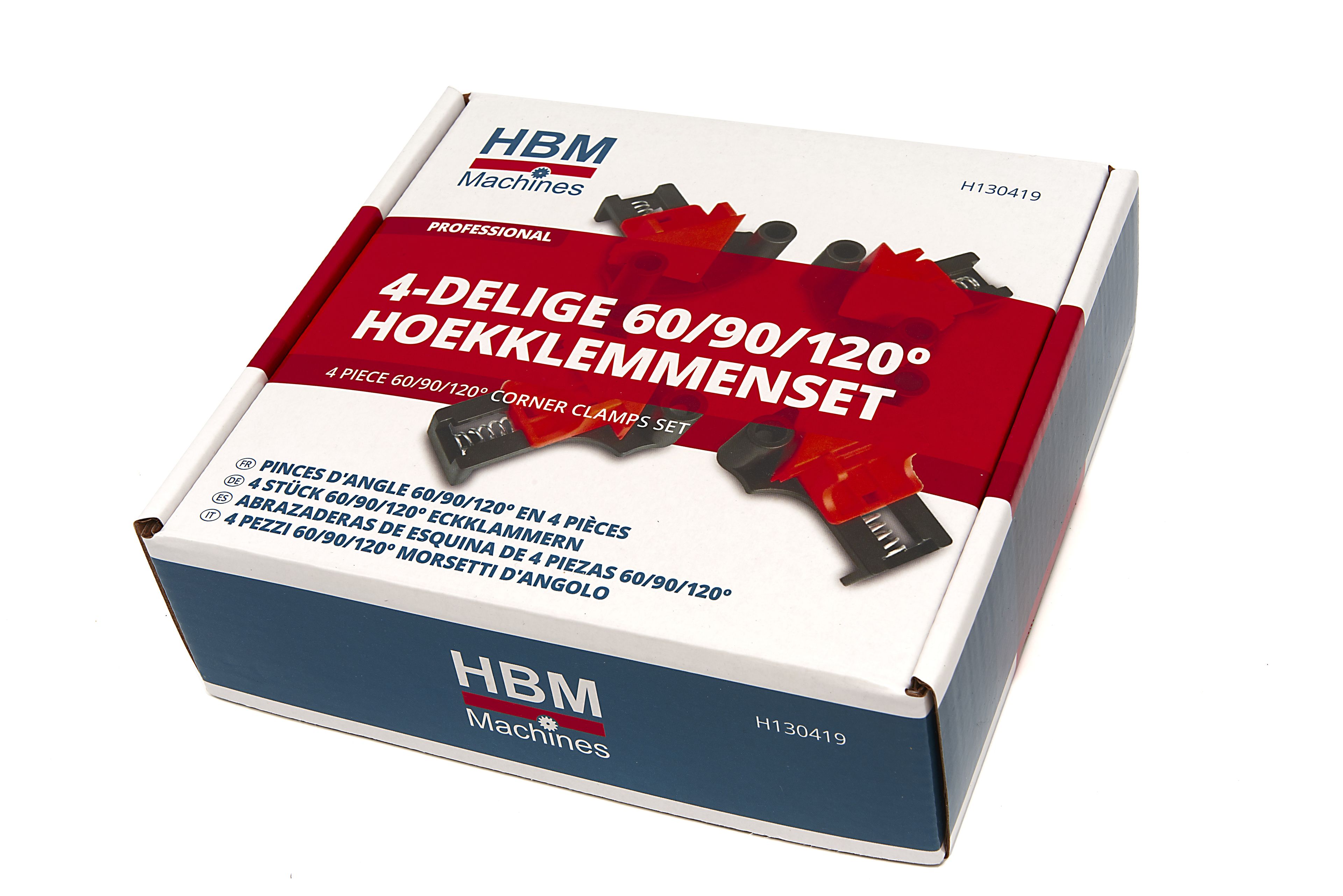 HBM 4 Delige Hoekklemmenset, Lijmklemmenset Met 3 sets Mallen van 60, 90 en 120 Graden Image 7