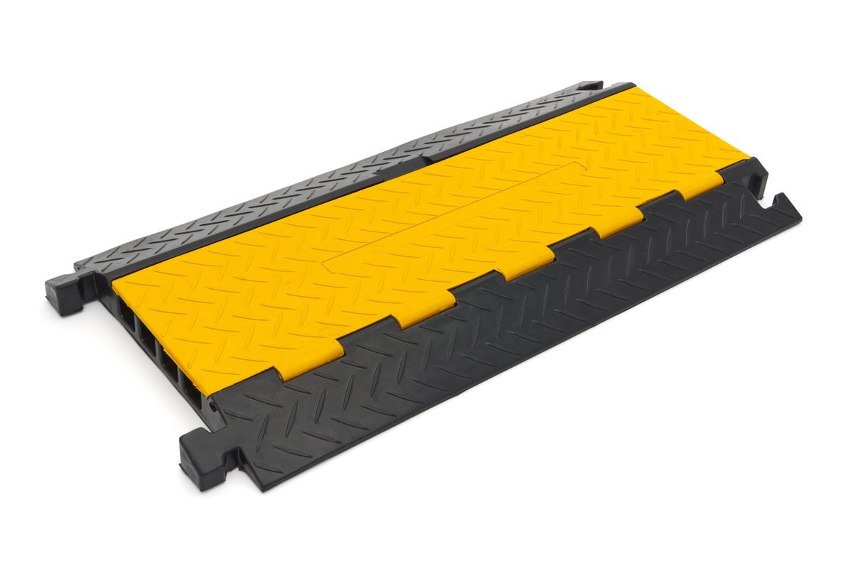 Puente de cables HBM de 80 cm / canaleta de cables con tapa y 4 canales