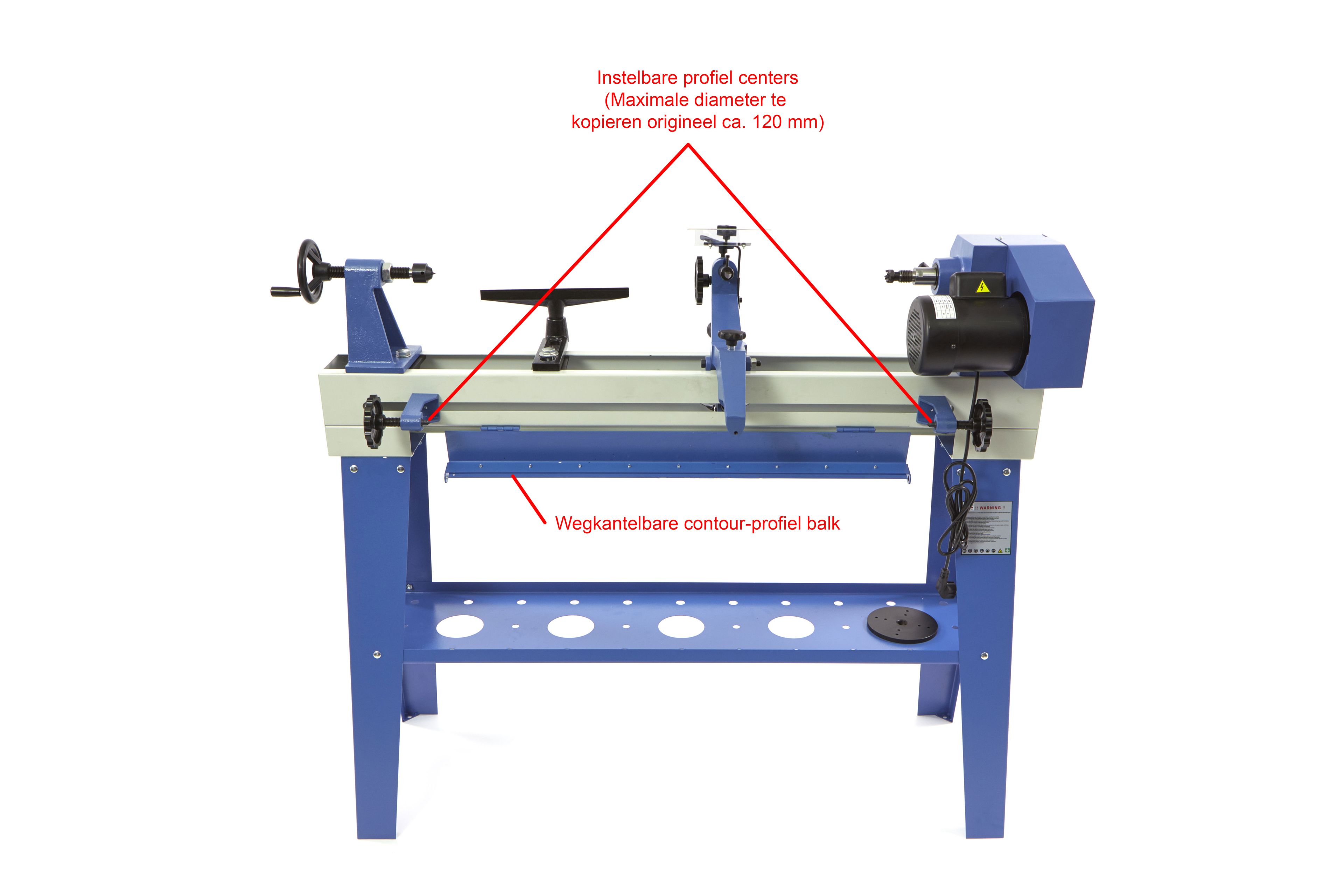 HBM 1100 Variabele Houtdraaibank met Kopieerinrichting Image 3