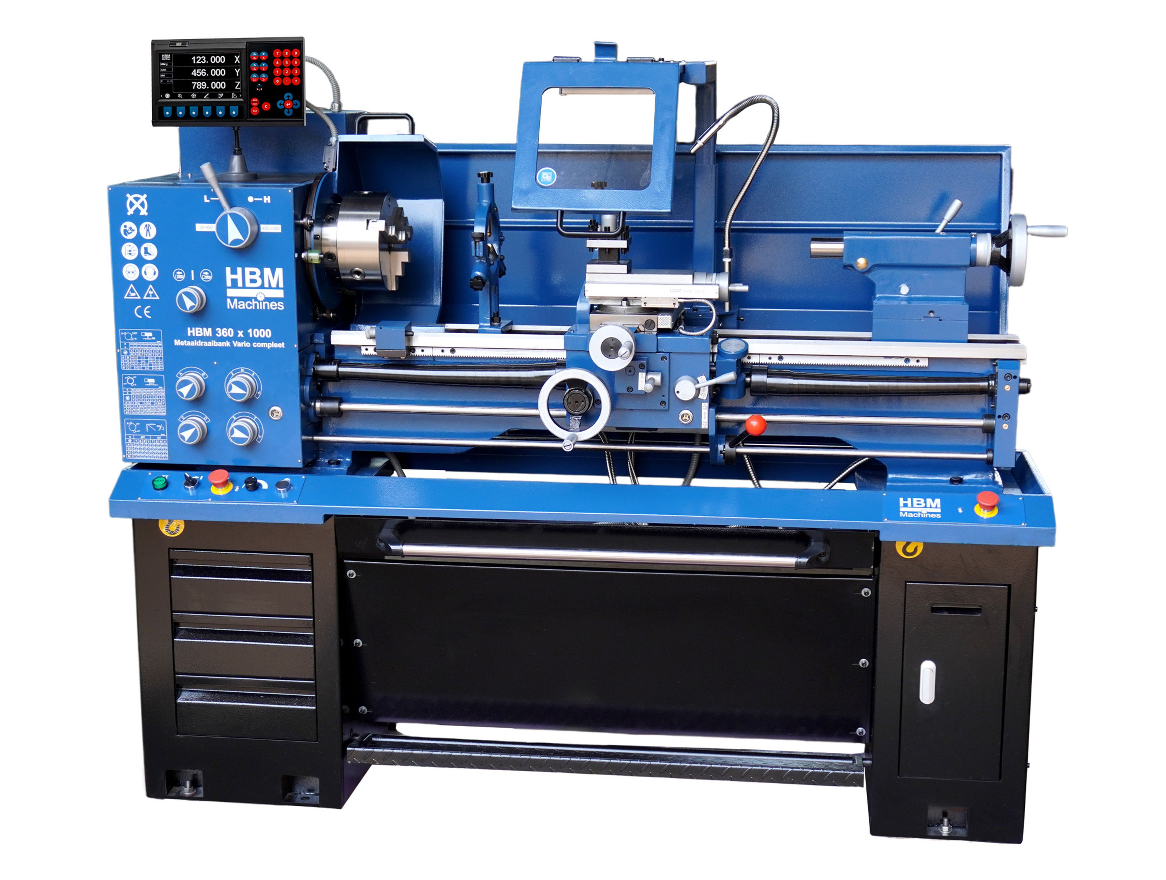 HBM torno para metal 360 x 1000 DRO vario Image 3