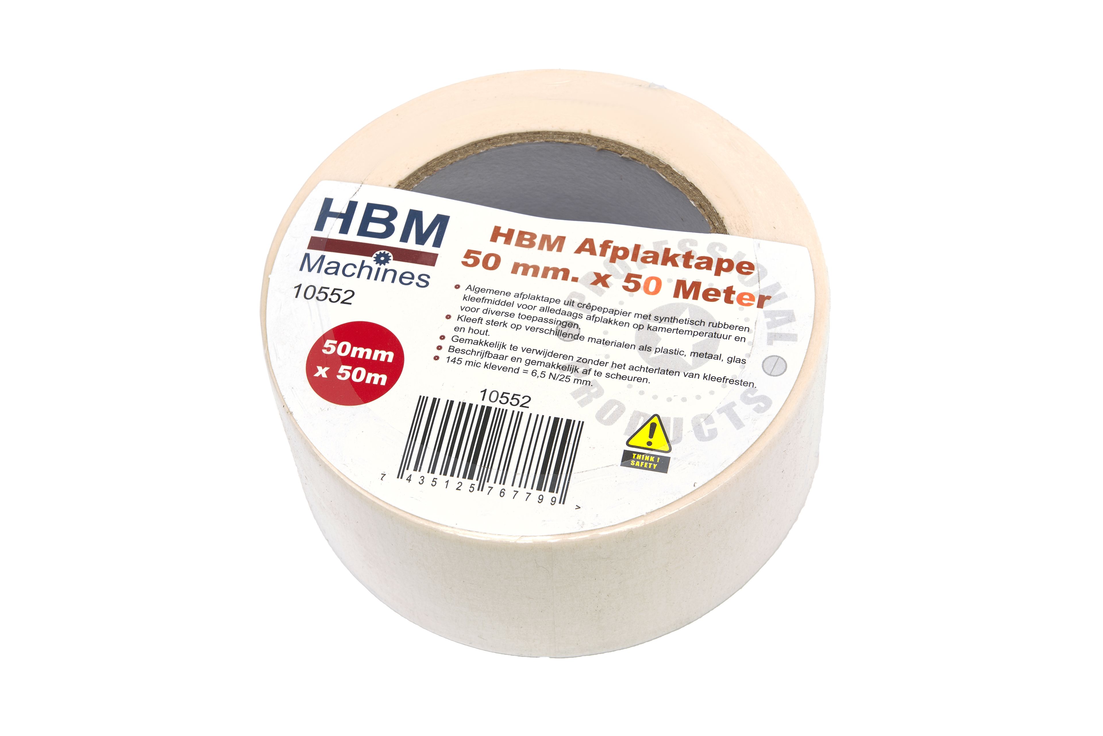 HBM Afplaktape 50 mm. x 50 Meter