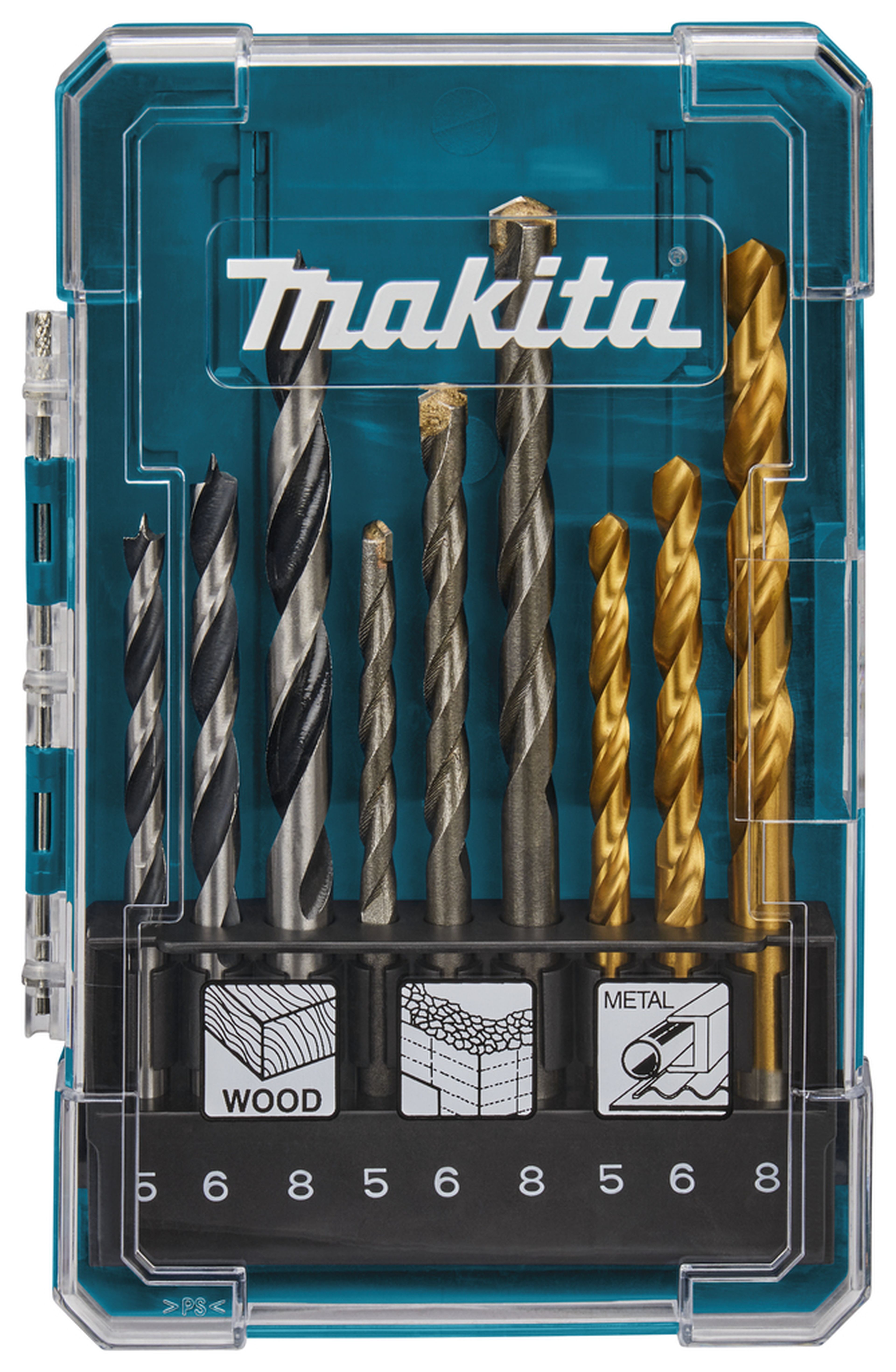 Set di punte Makita 9 pezzi per Pietra/Legno/Metallo D-71962 Image 4