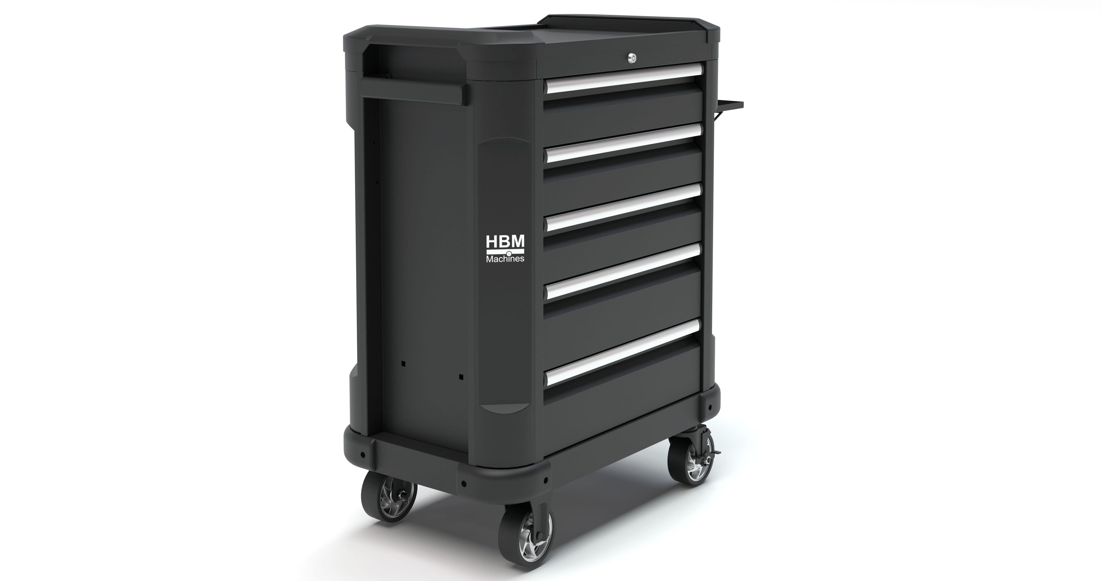 Carrello attrezzi HBM a 5 cassetti, 87 cm nero Image 3