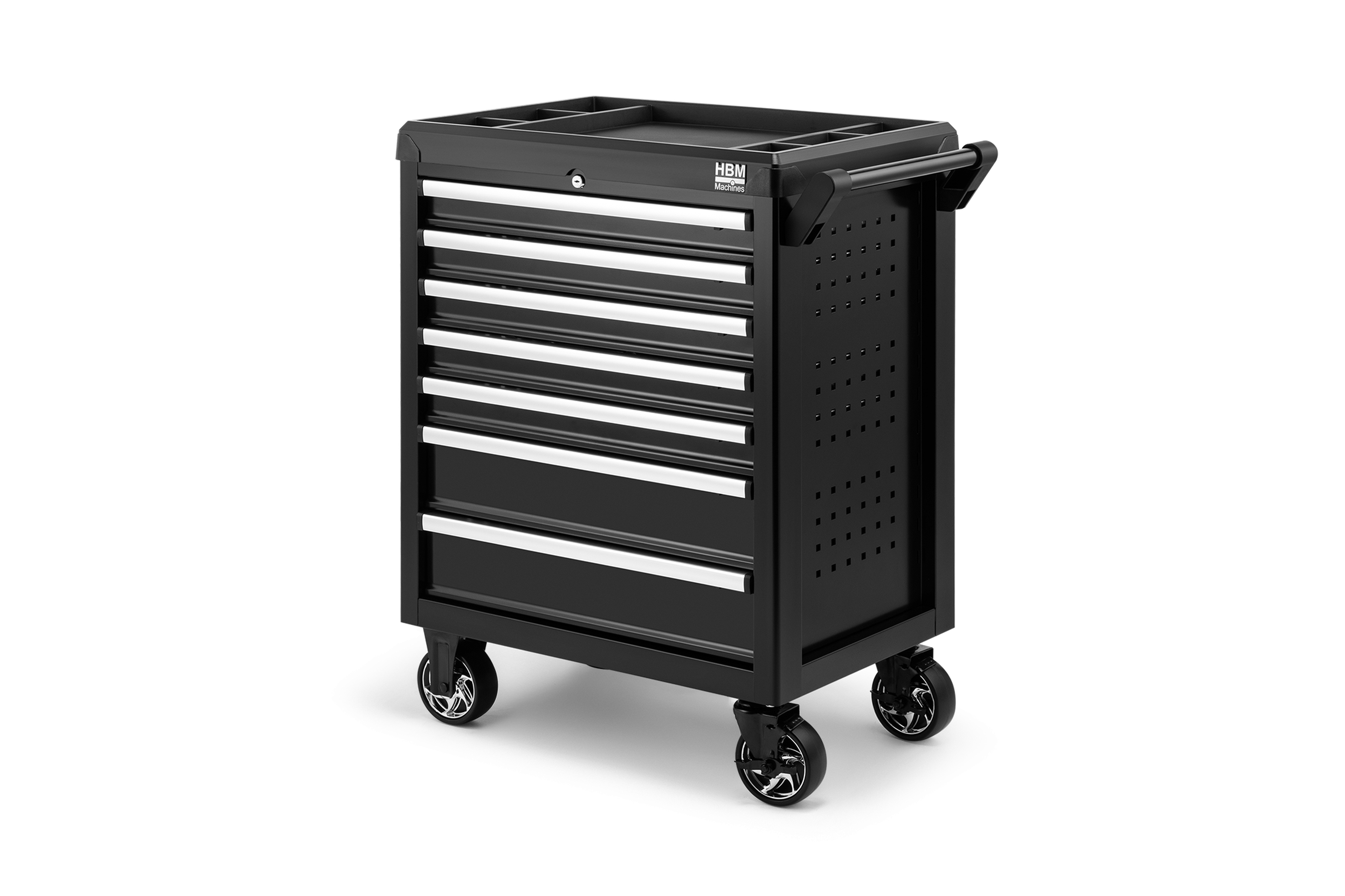HBM servante à outils garnie, 154 pièces, noire