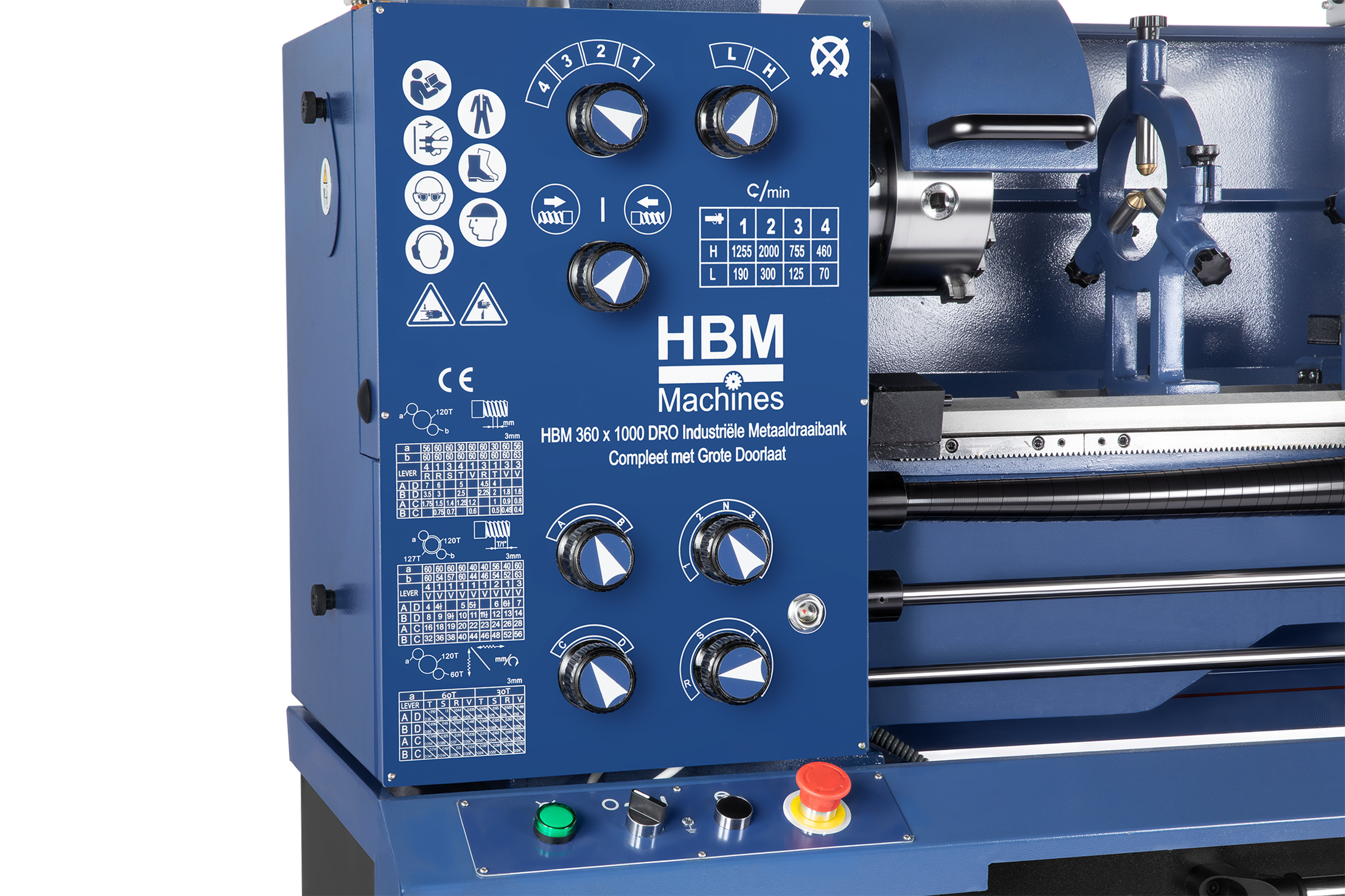 HBM Metalldrehbank 360 x 1000 DRO 230 Volt Image 7