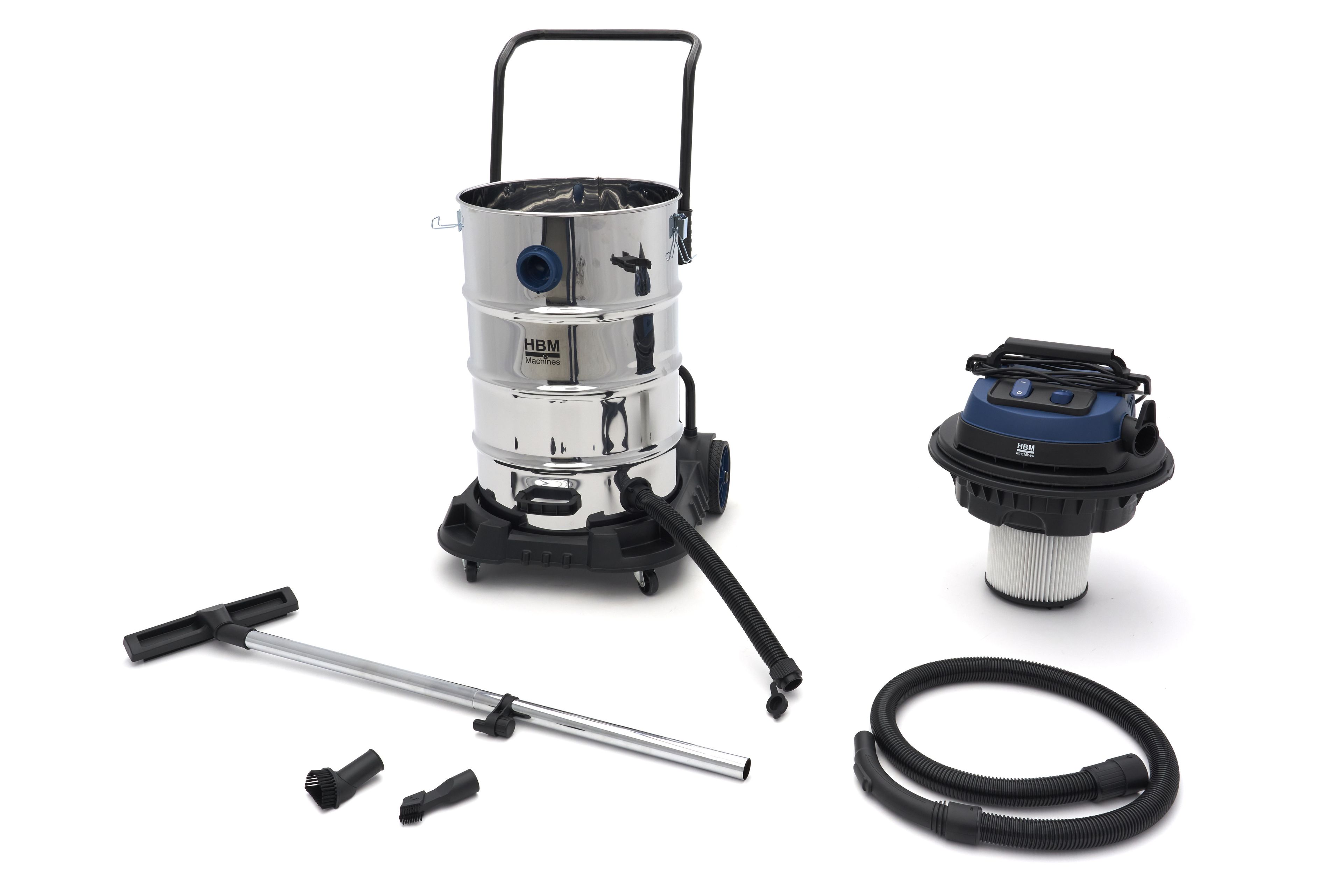 HBM bouwstofzuiger nat/droog 2x1200W 60L Image 8