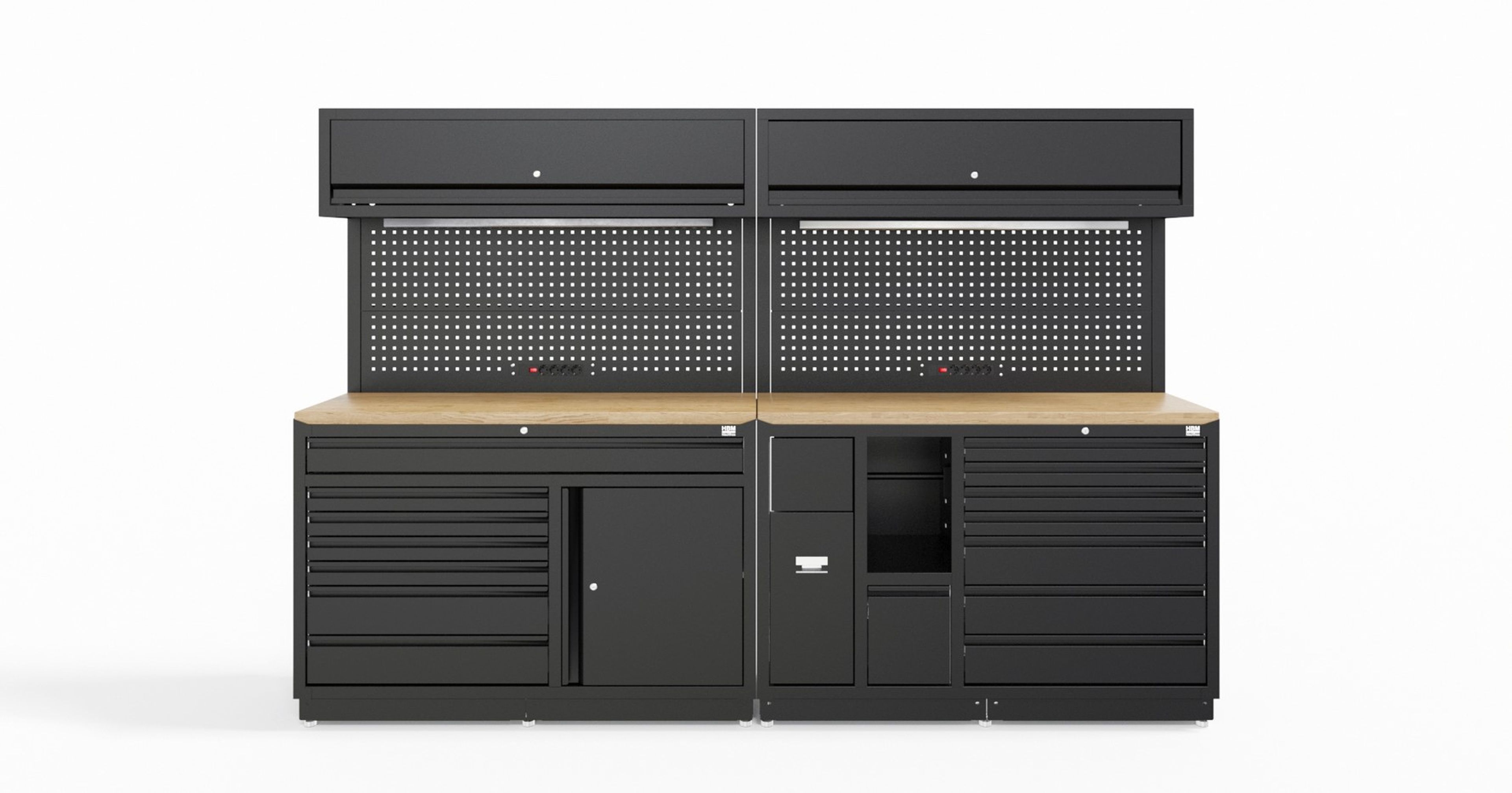 HBM modulair werkplaatssysteem 10-delig, zwart