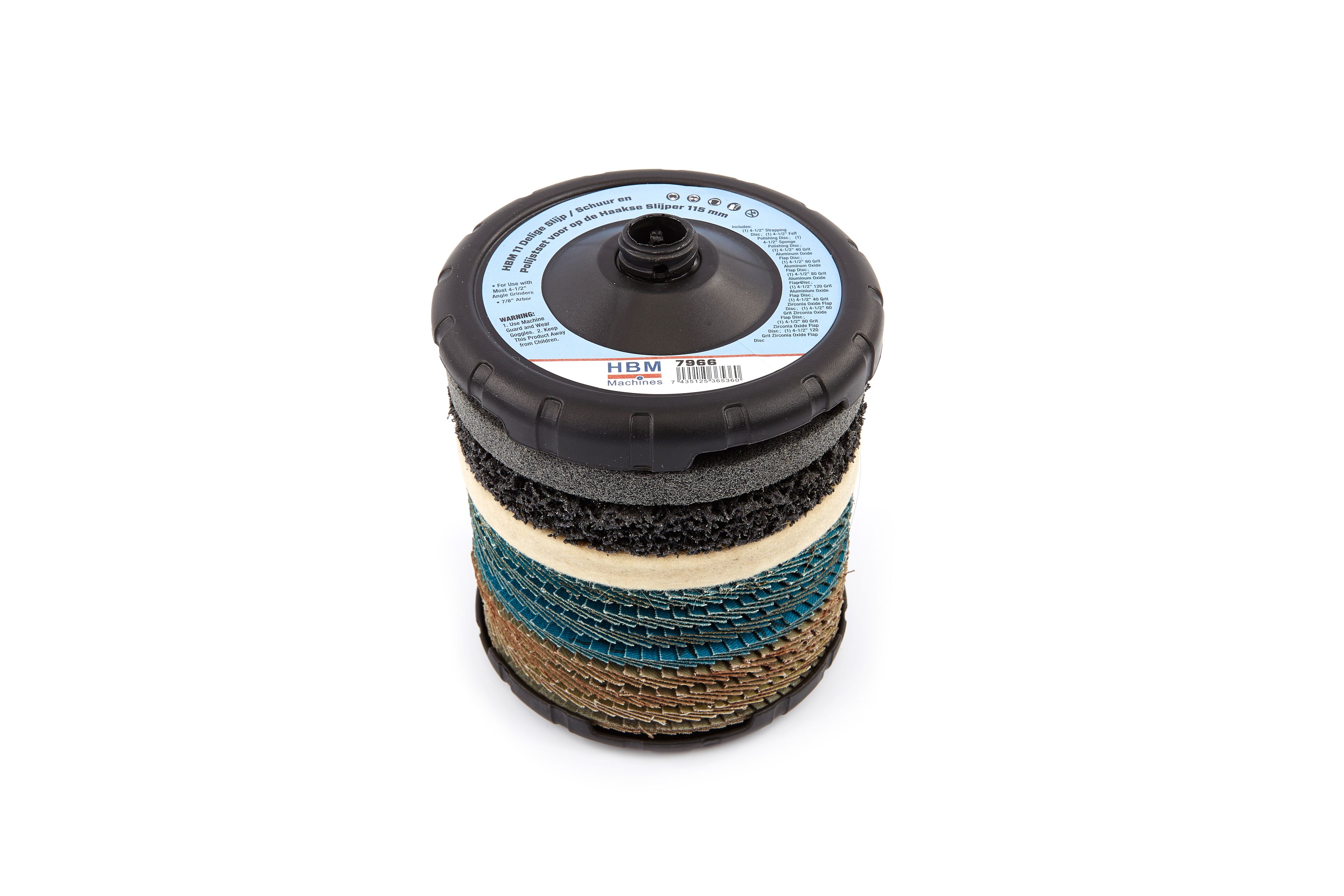 HBM Ensemble de meulage/ponçage et polissage 11 pièces pour meuleuse d'angle Image 4