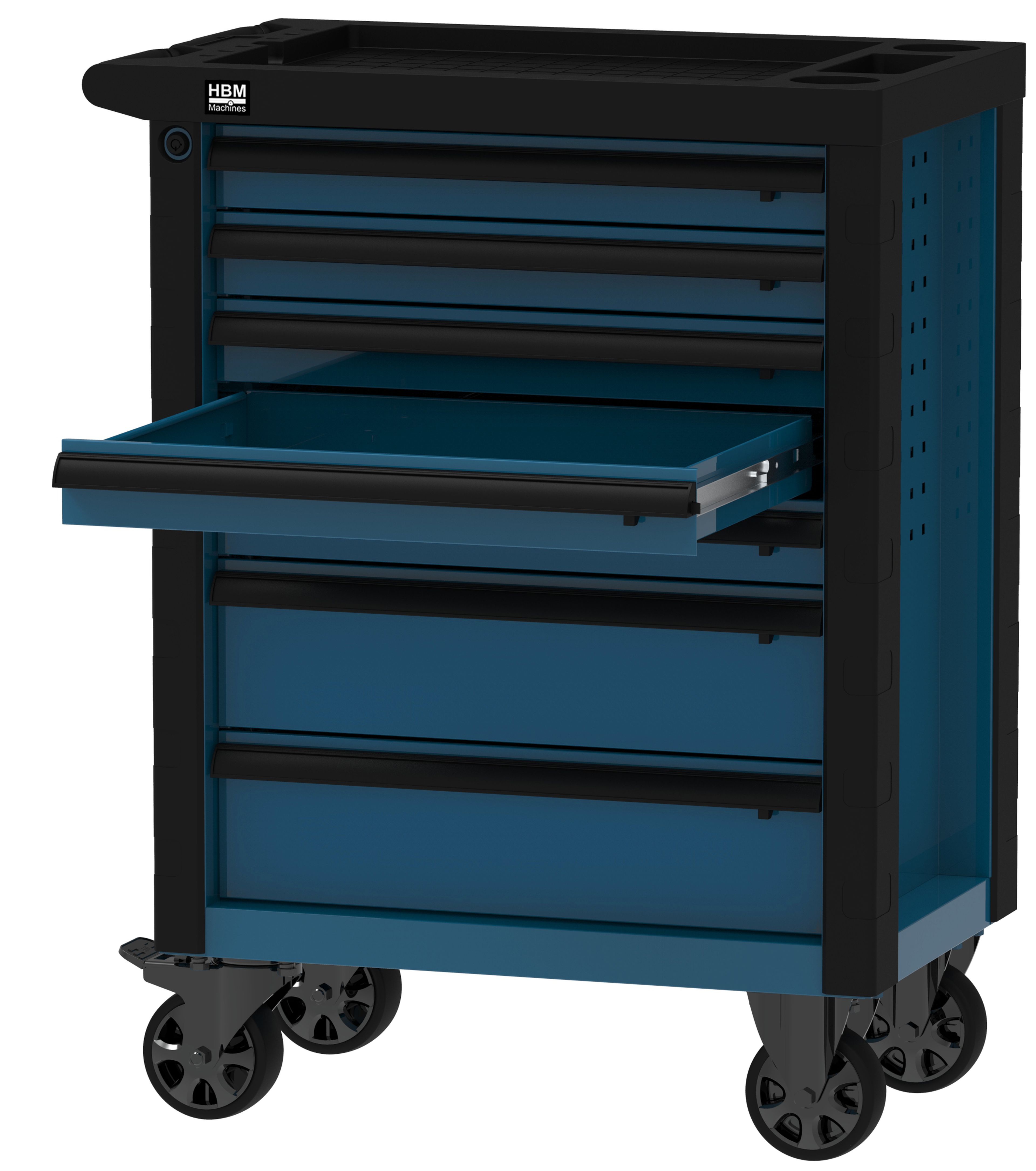 HBM gereedschapswagen 7 laden, 76,5 cm, blauw Image 3