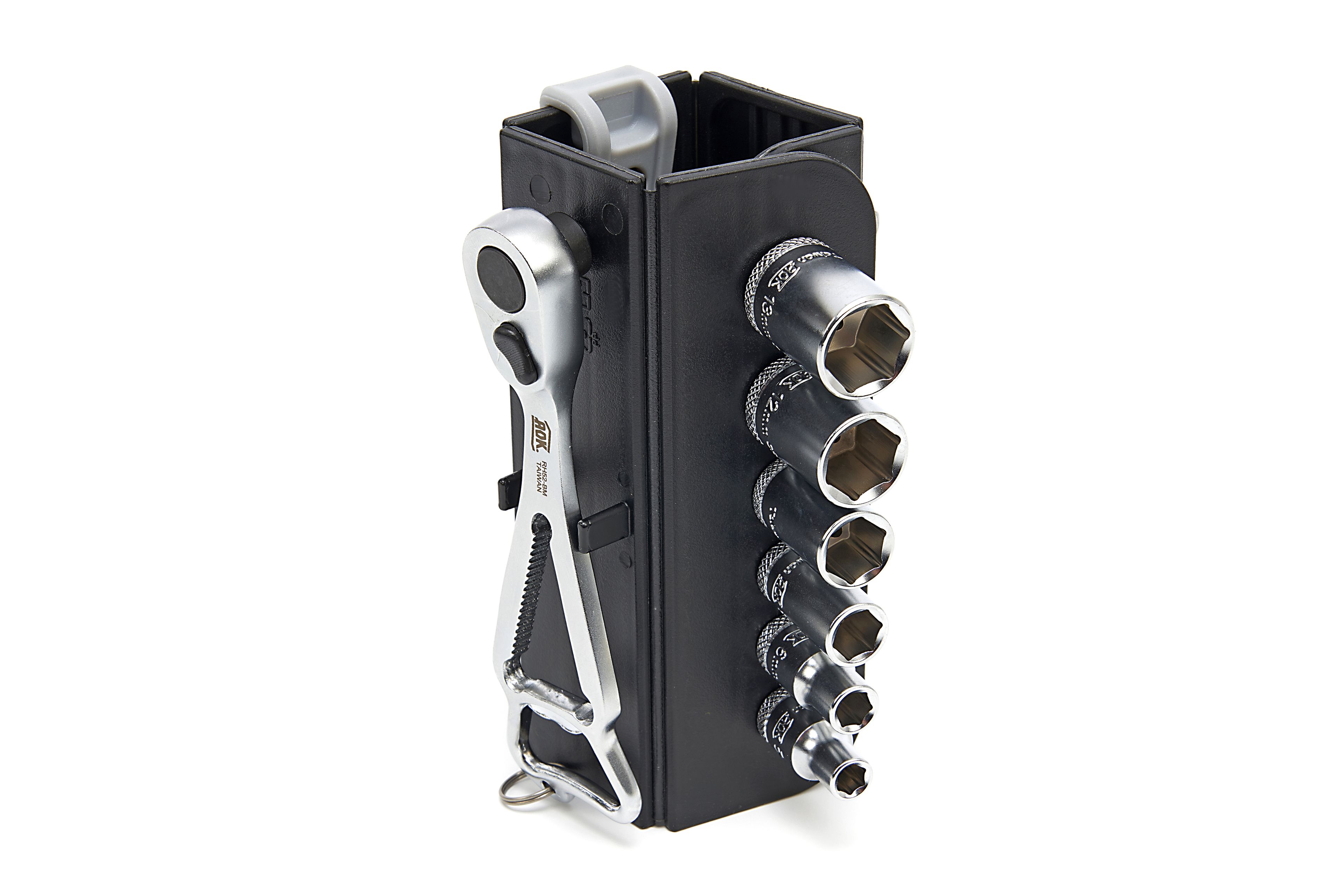 AOK 23-teiliger professioneller 1/4 inch-Steckschlüsselsatz und Bit-Satz mit Ratsche im praktischen Aufbewahrungskoffer Image 3