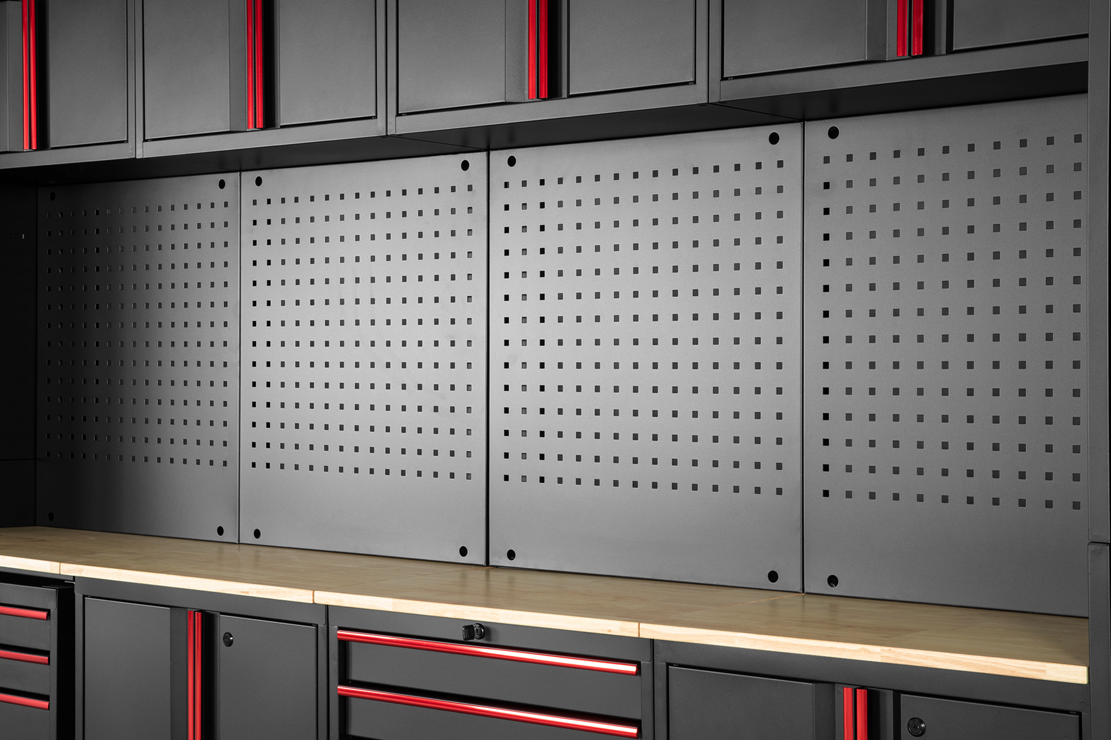 HBM modulair werkplaatssysteem 12-delig, zwart rood Image 8