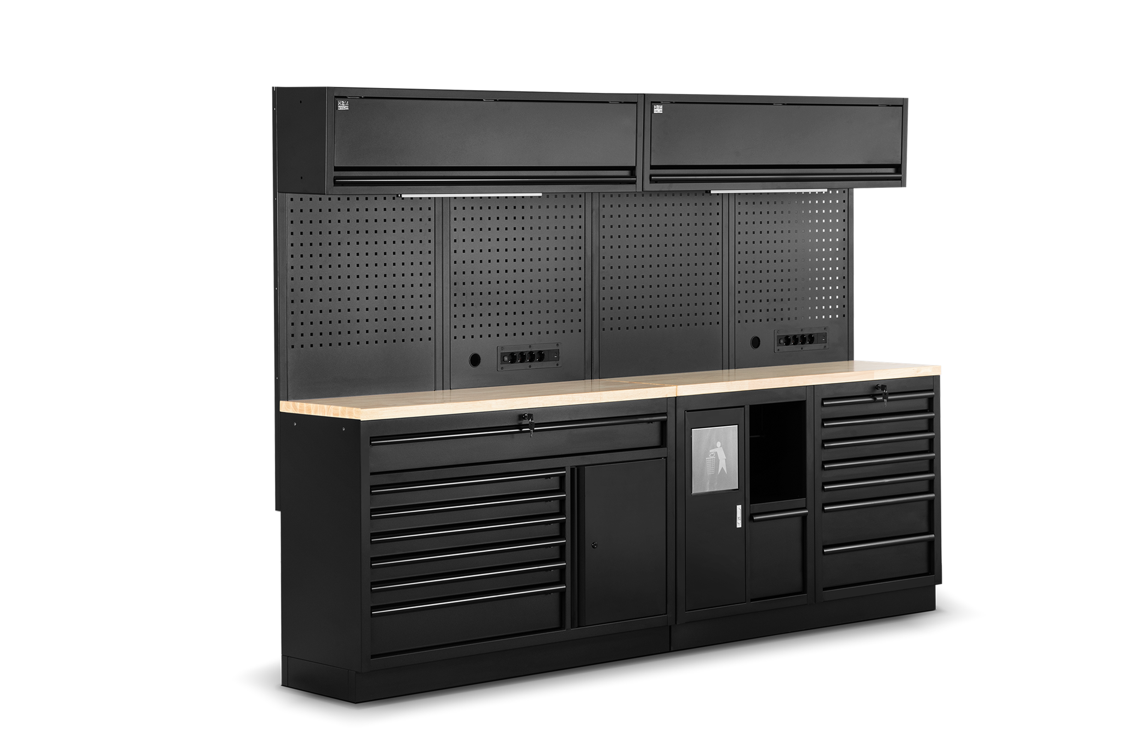 HBM modulair werkplaatssysteem 10-delig, zwart Image 3