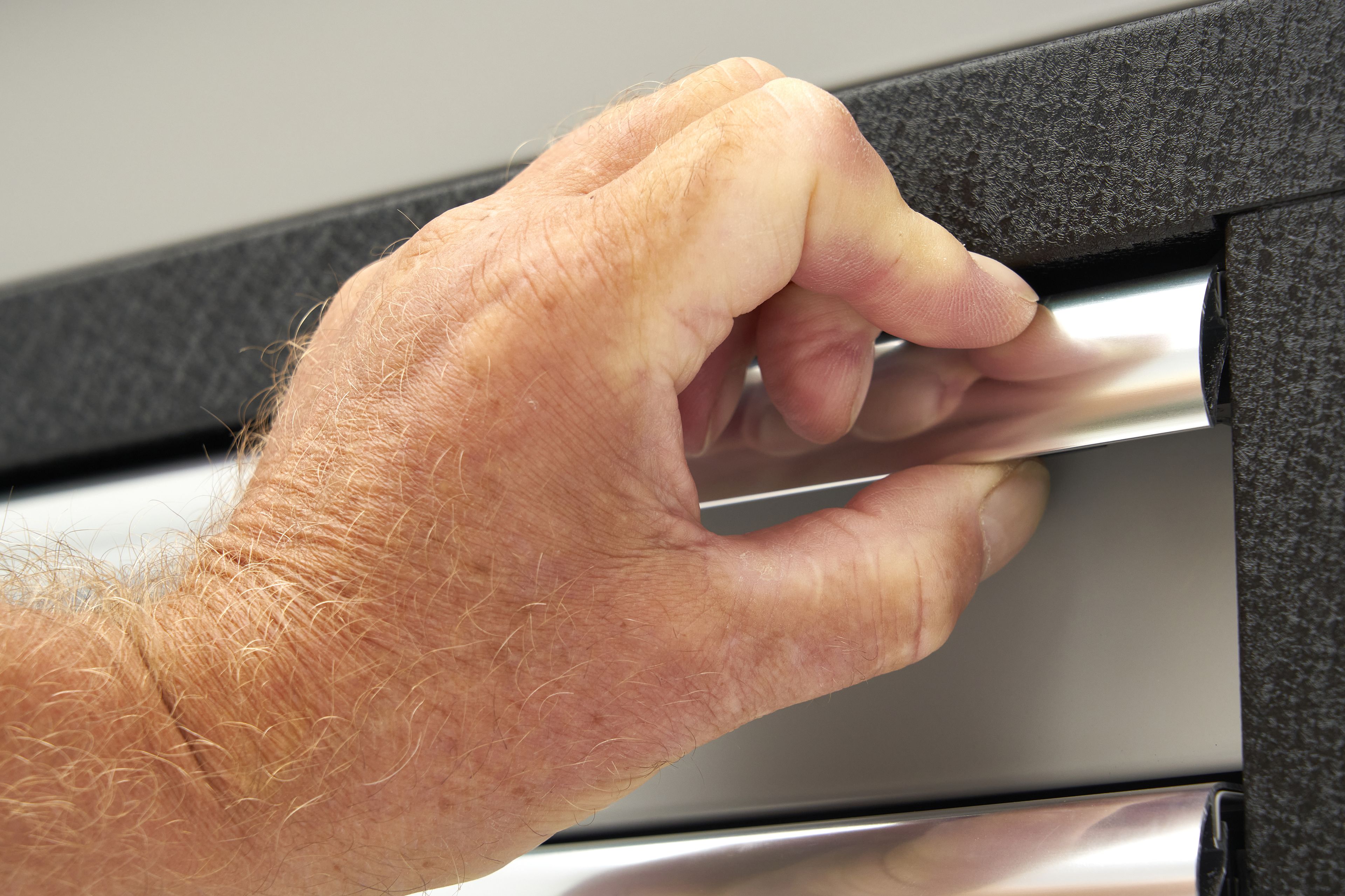 HBM Werkzeugwagen mit Holzarbeitsplatte - 168 cm - Grau Image 10