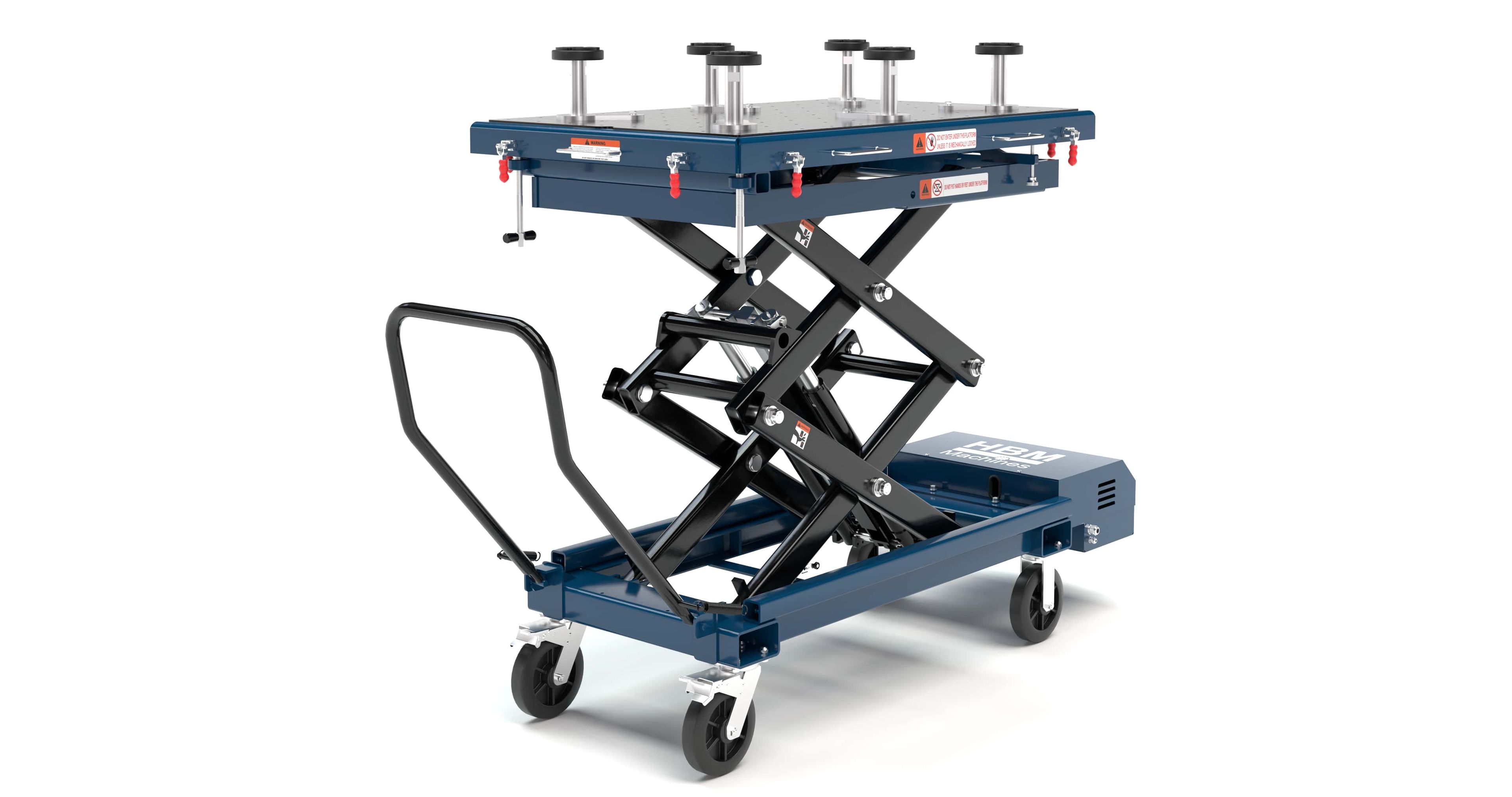 HBM mesa elevadora EV para montaje y desmontaje de baterías en vehículos eléctricos, 1,2 toneladas