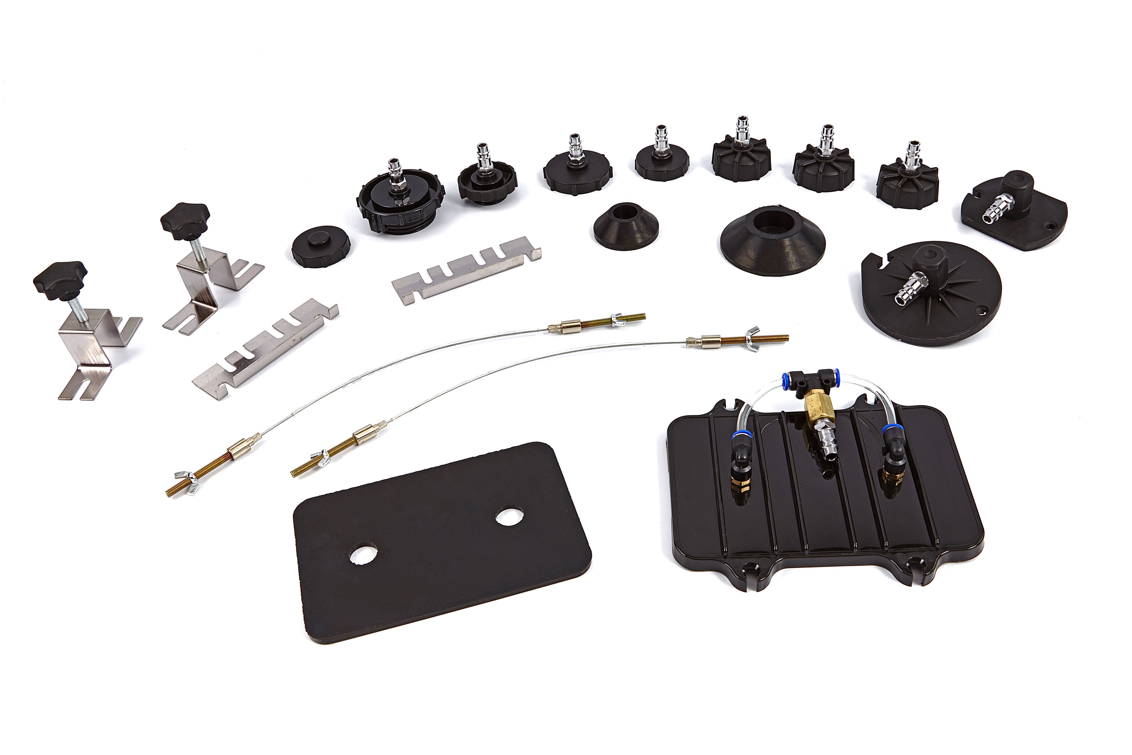 Purgeur de frein pneumatique professionnel HBM avec jeu d'adaptateurs Image 4