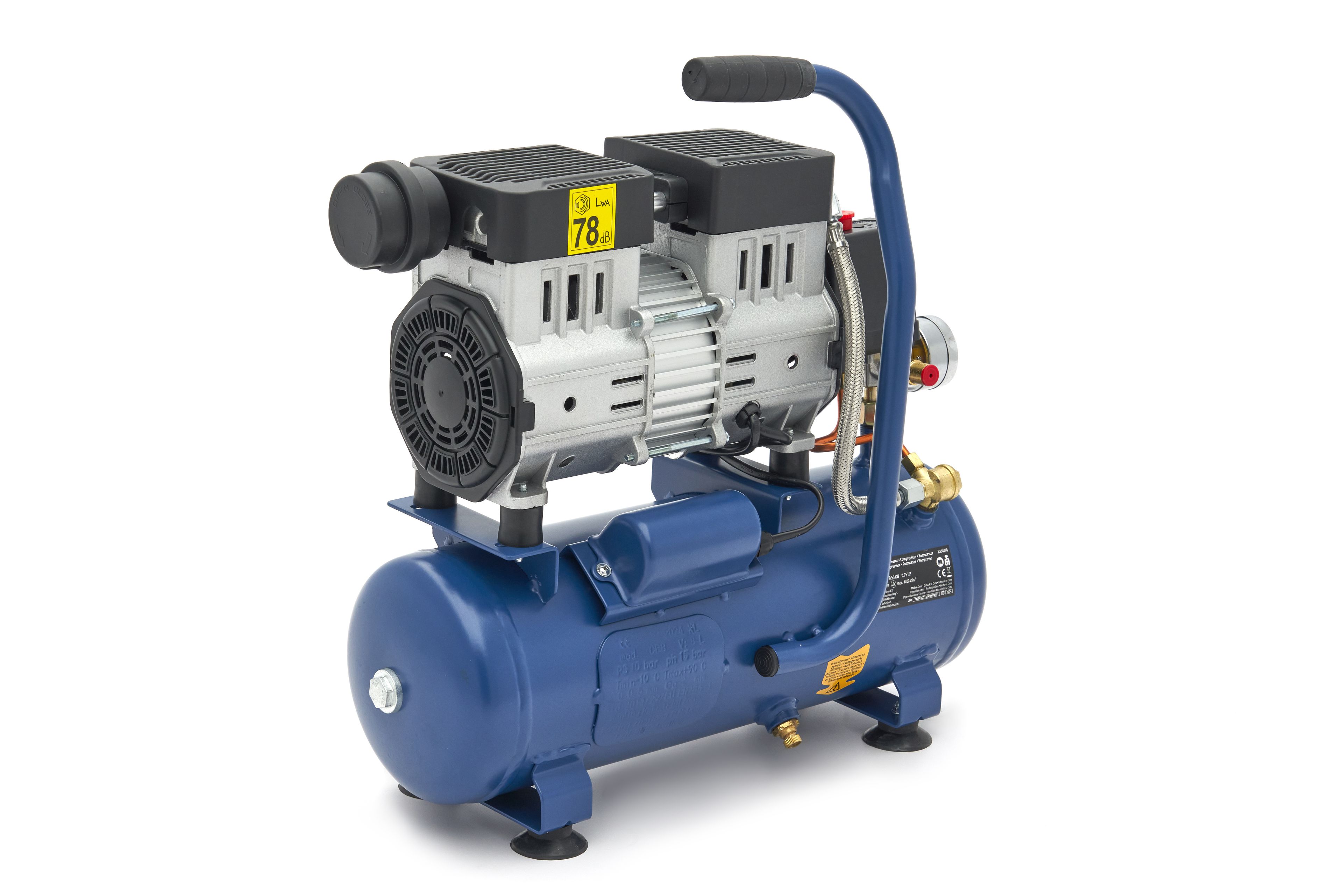 HBM geräuscharmer ölfreier Kompressor 8 Liter Image 4