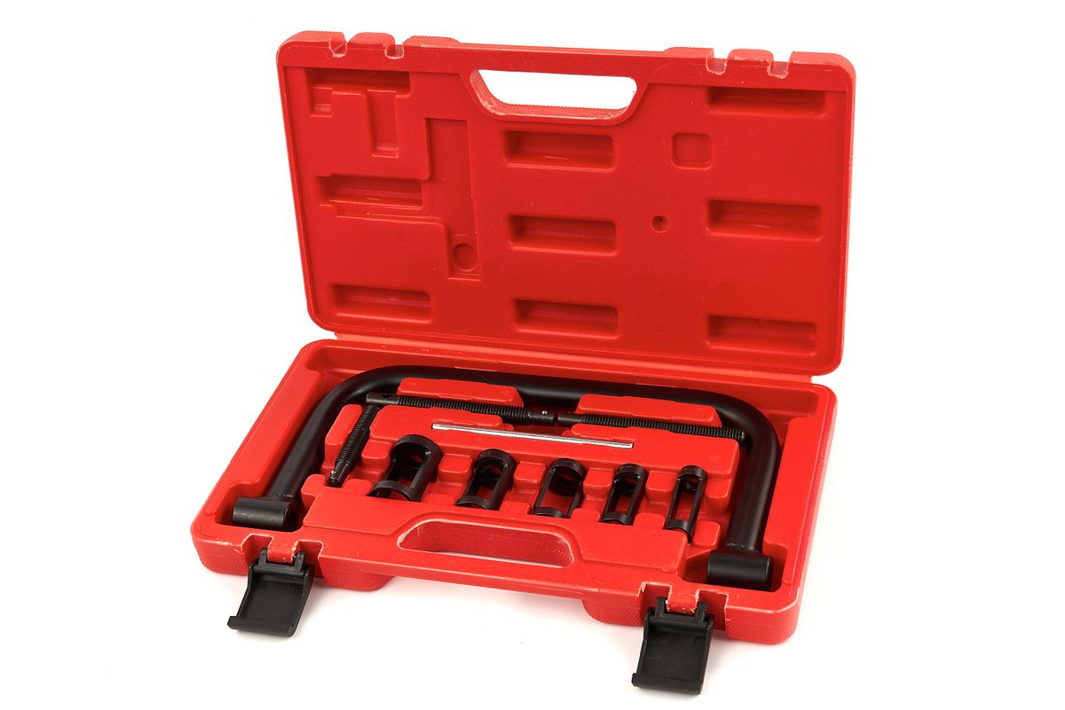 Conjunto de desmontaje de muelles de válvula HBM de 10 piezas, juego de herramientas para compresión de muelles
