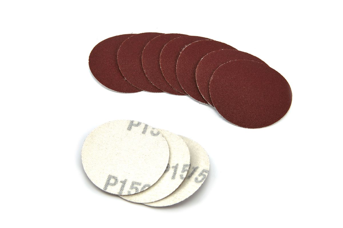 Conjunto de 10 discos de lijado de 50 mm con velcro