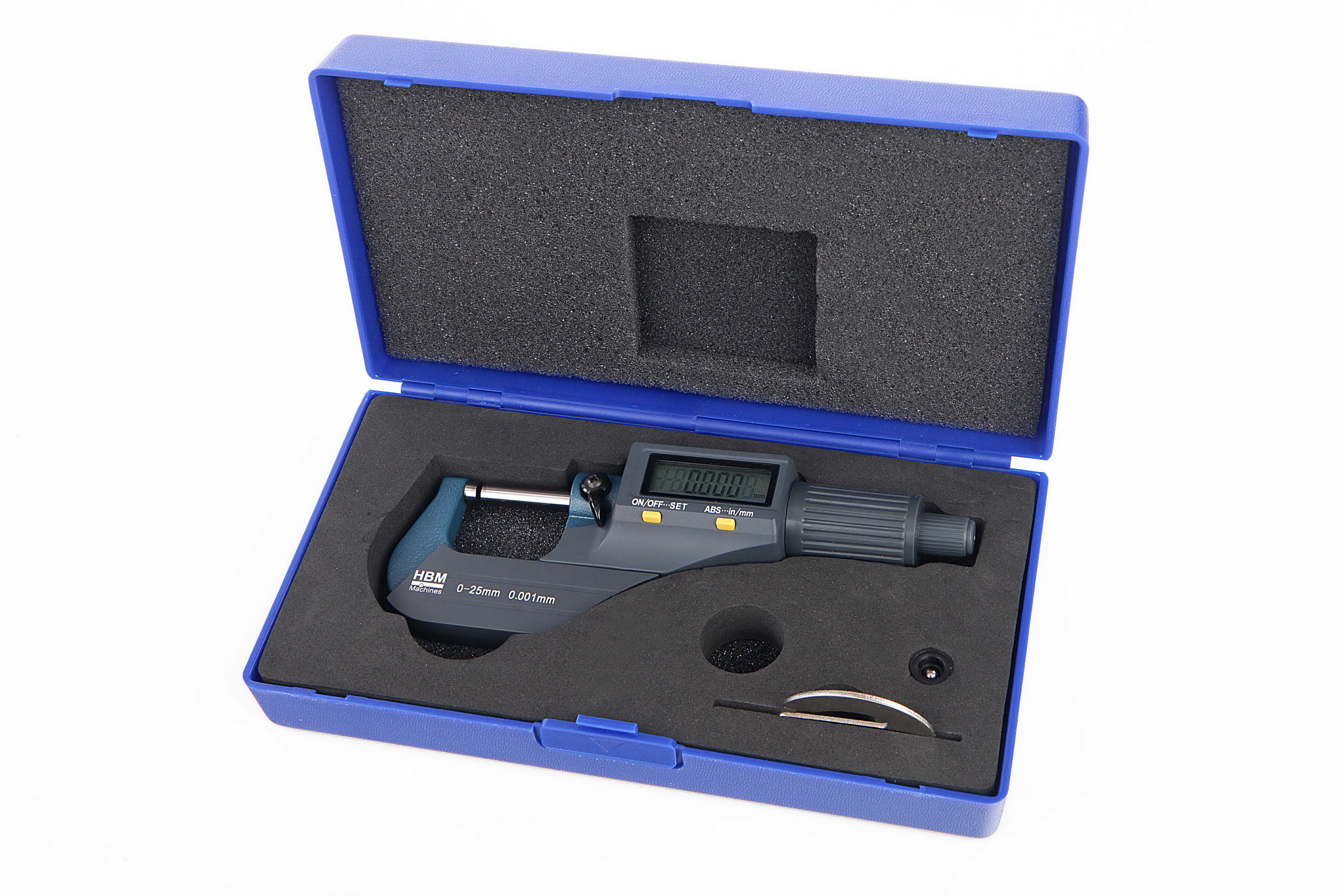 Micrómetro Digital Exterior HBM 0 - 25mm a Prueba de Salpicaduras Image 3