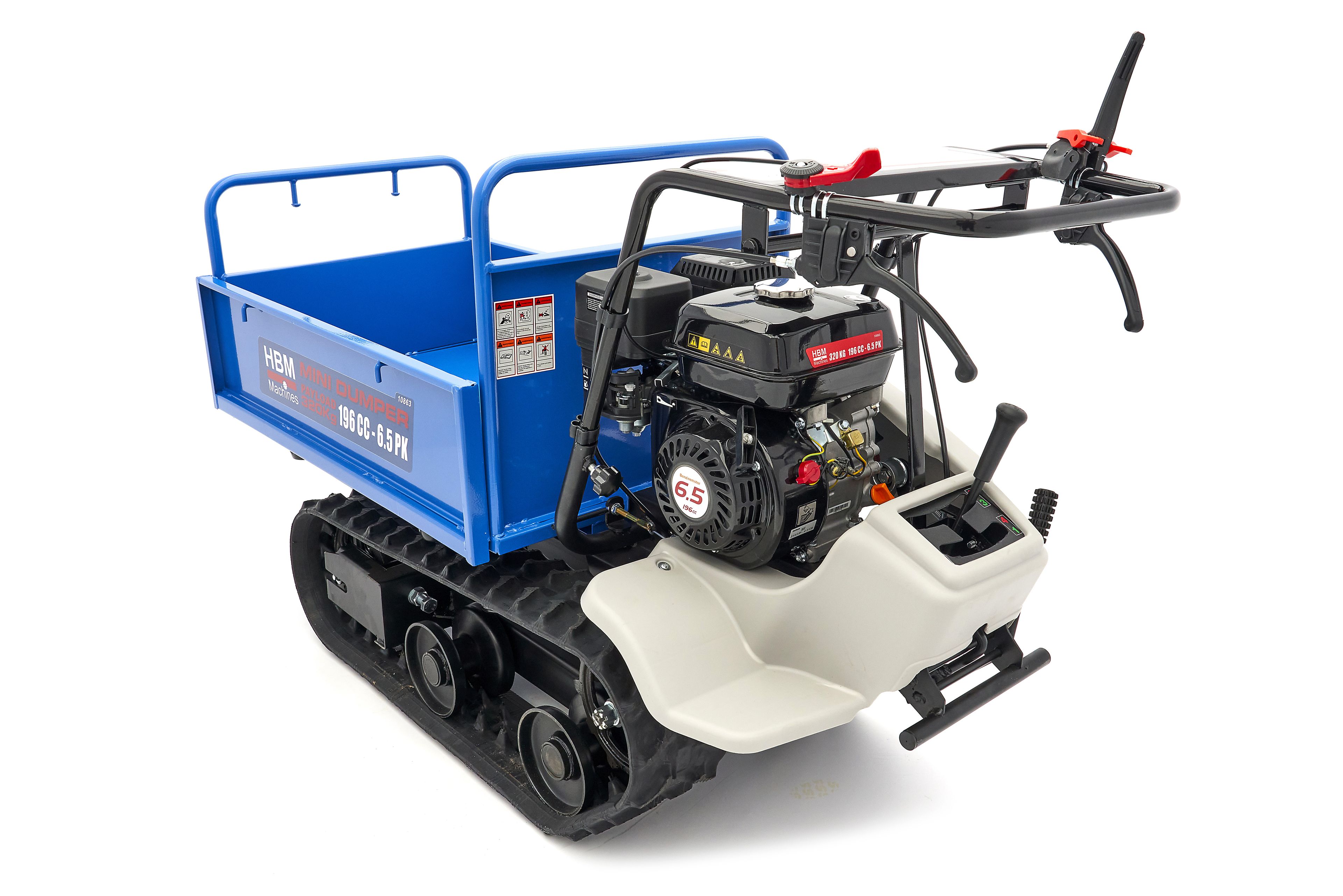 HBM Minidumper Professional 320 KG sobre orugas 196 cc - 6,5 CV Image 10