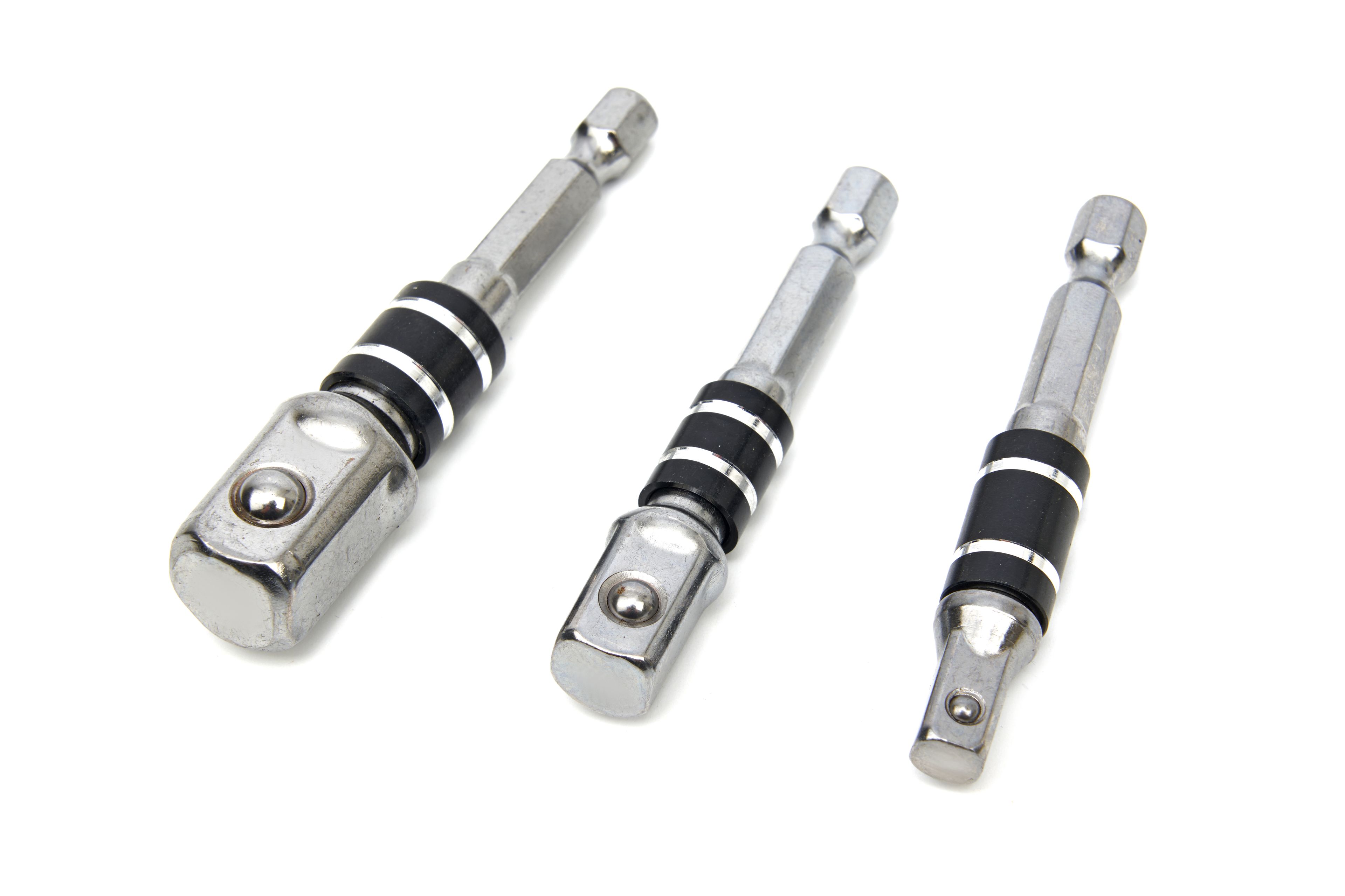 Conjunto de adaptadores de 6 piezas HBM Profesional - Bit - Socket con conexión HEX y mangos giratorios Image 2