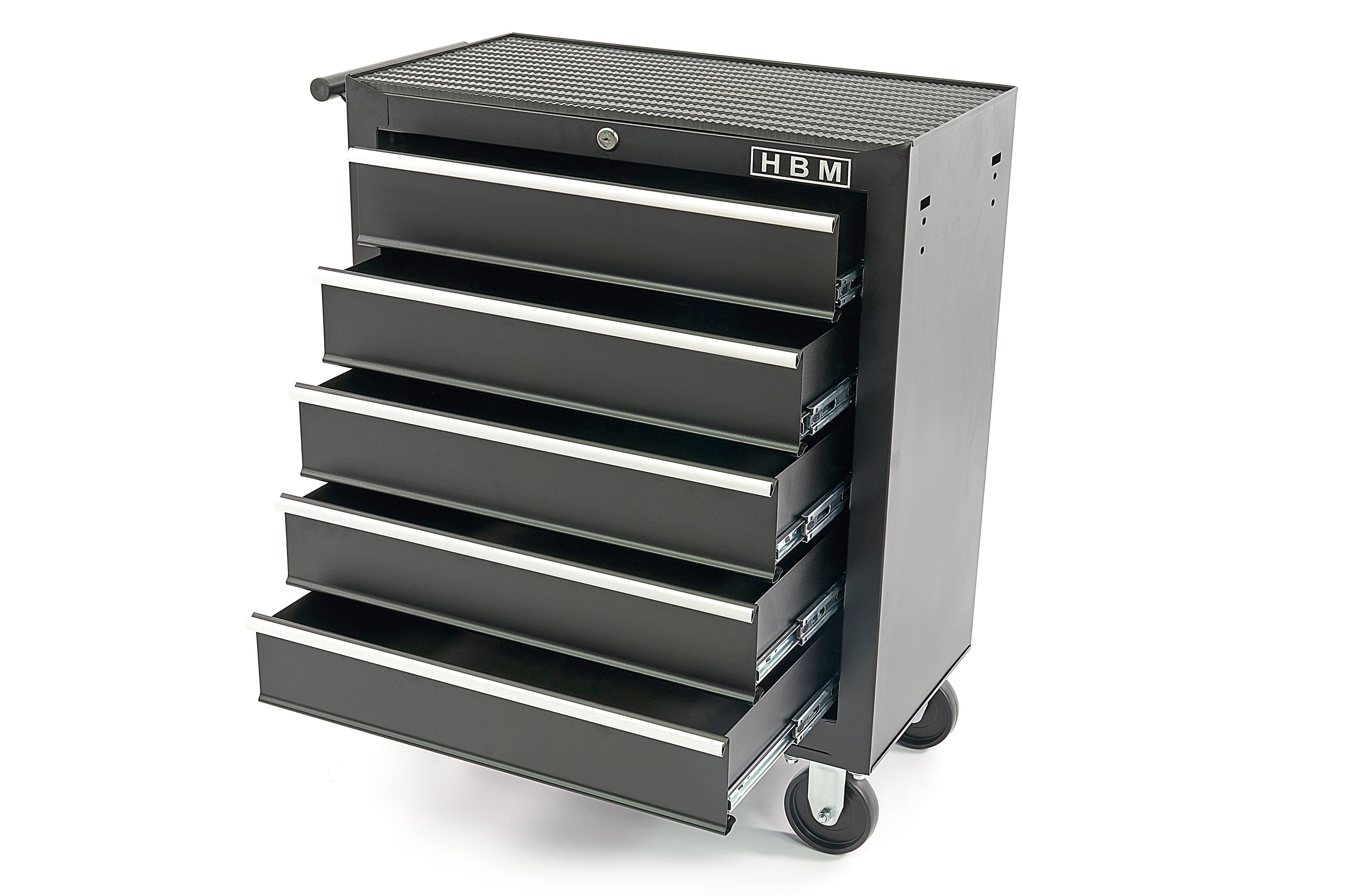 Carrello portautensili HBM con 5 cassetti - 62 cm - nero Image 4