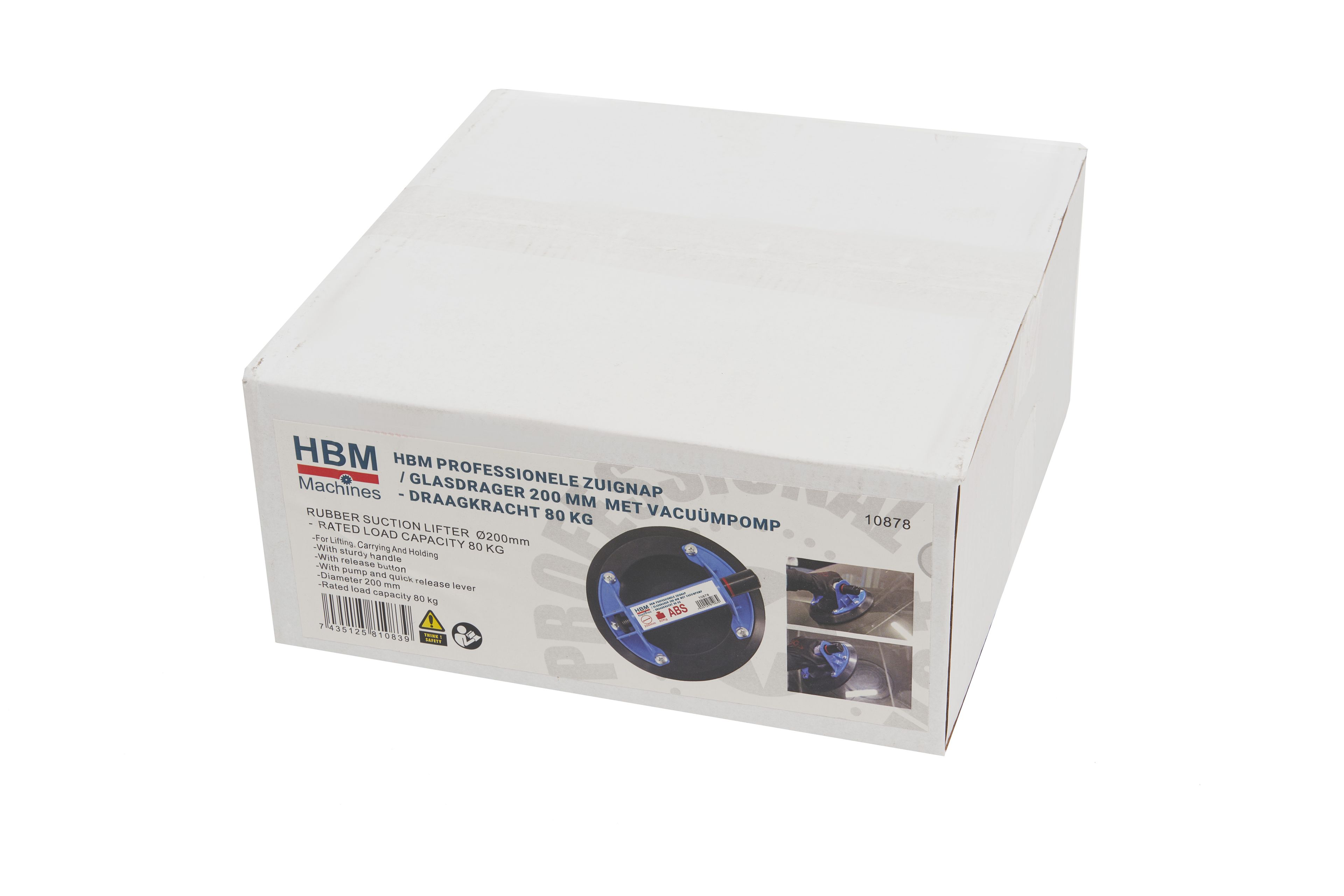 HBM Ventouse professionnelle / support de verre 200 mm avec pompe à vide - capacité 80 kg Image 6