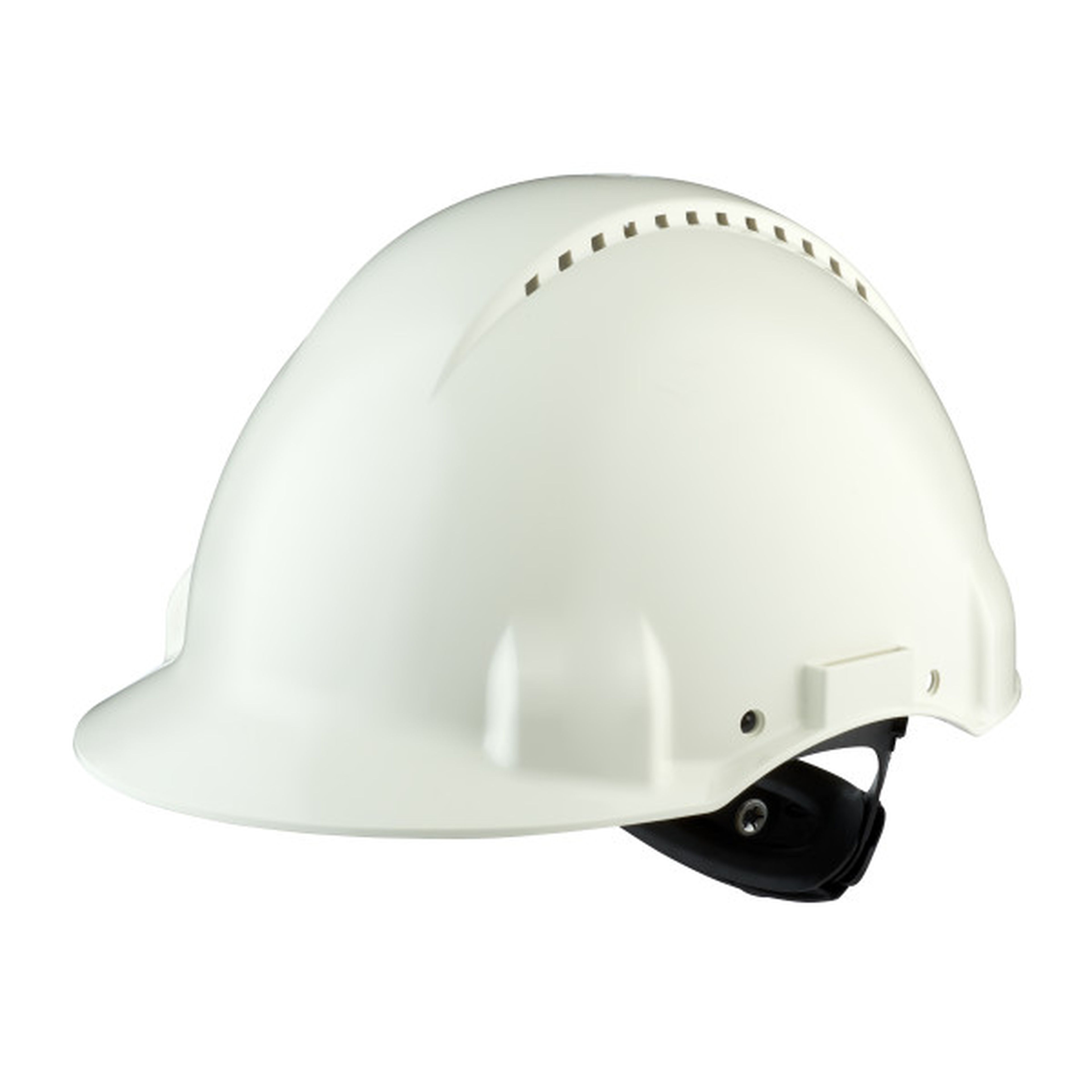 Casque de sécurité 3M, Uvicator, réglage à cliquet, ventilation, bandeau de transpiration en plastique, blanc, G3000NUV-VI