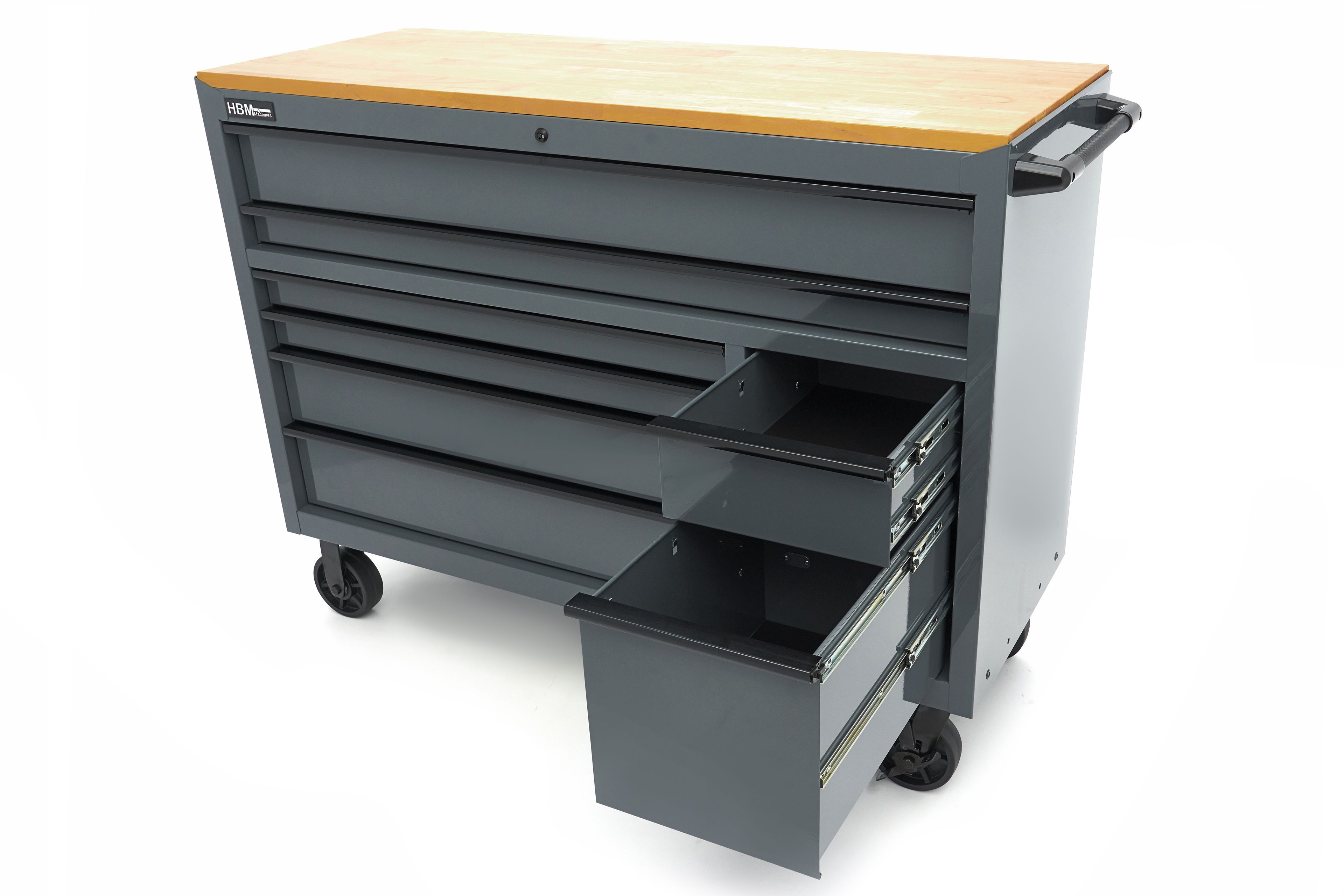 HBM gereedschapswagen, 8 laden, 142 cm, grijs Image 12