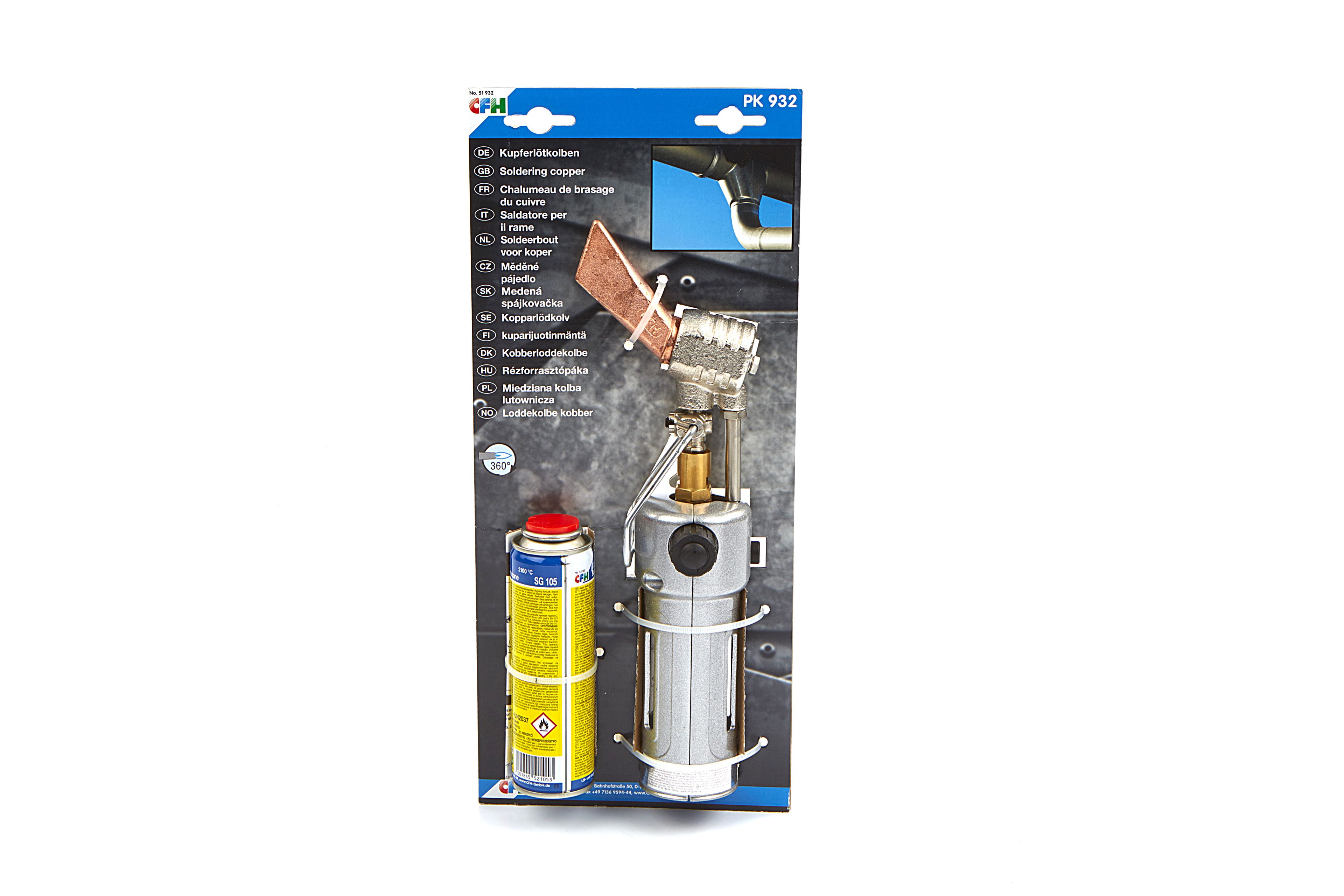 CFH Fer à souder professionnel, kit de soudage de gouttières PL 932 avec bidon de gaz Image 7
