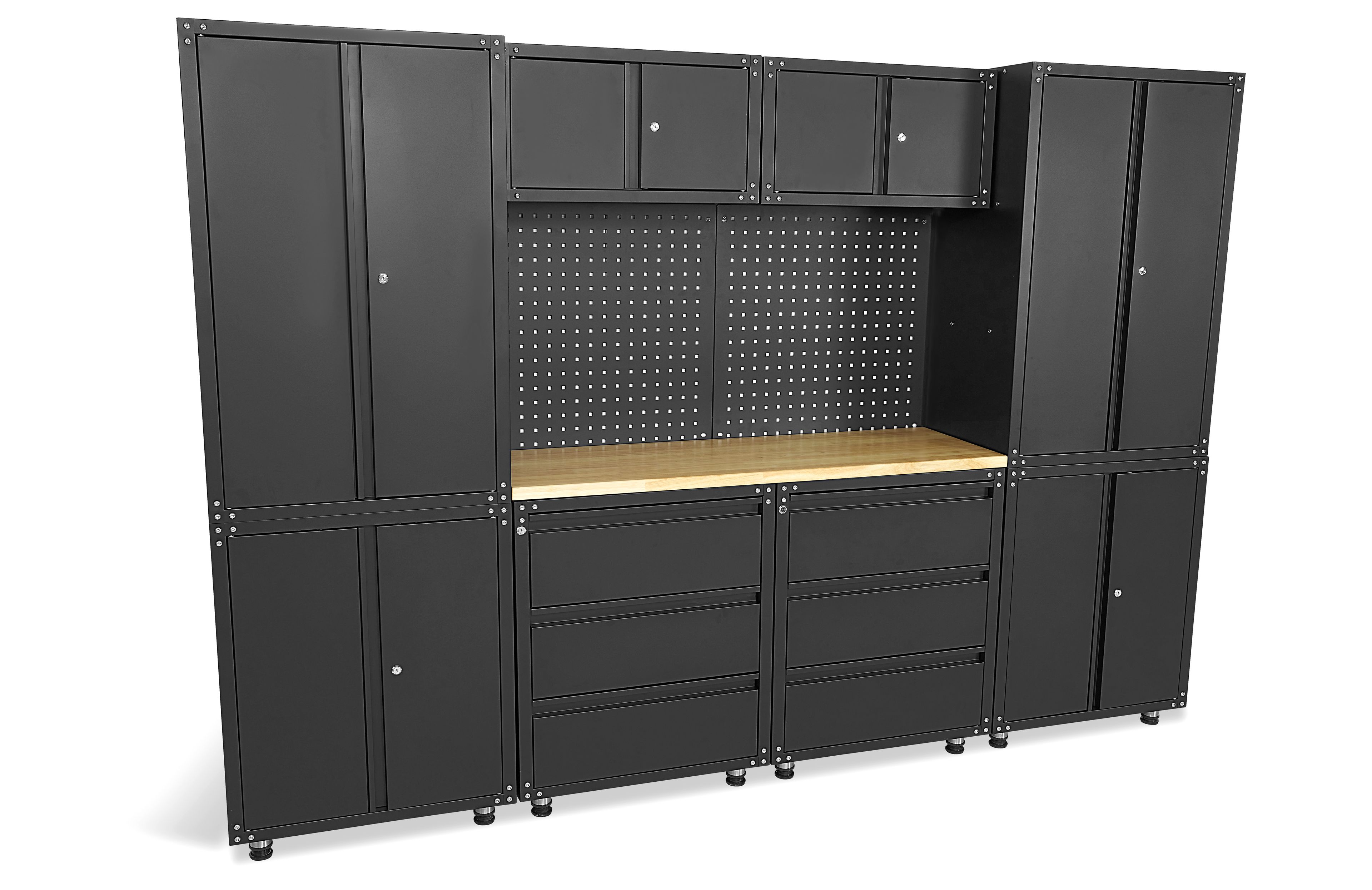 HBM Sistema di officina premium, 11 pezzi, nero opaco Image 3