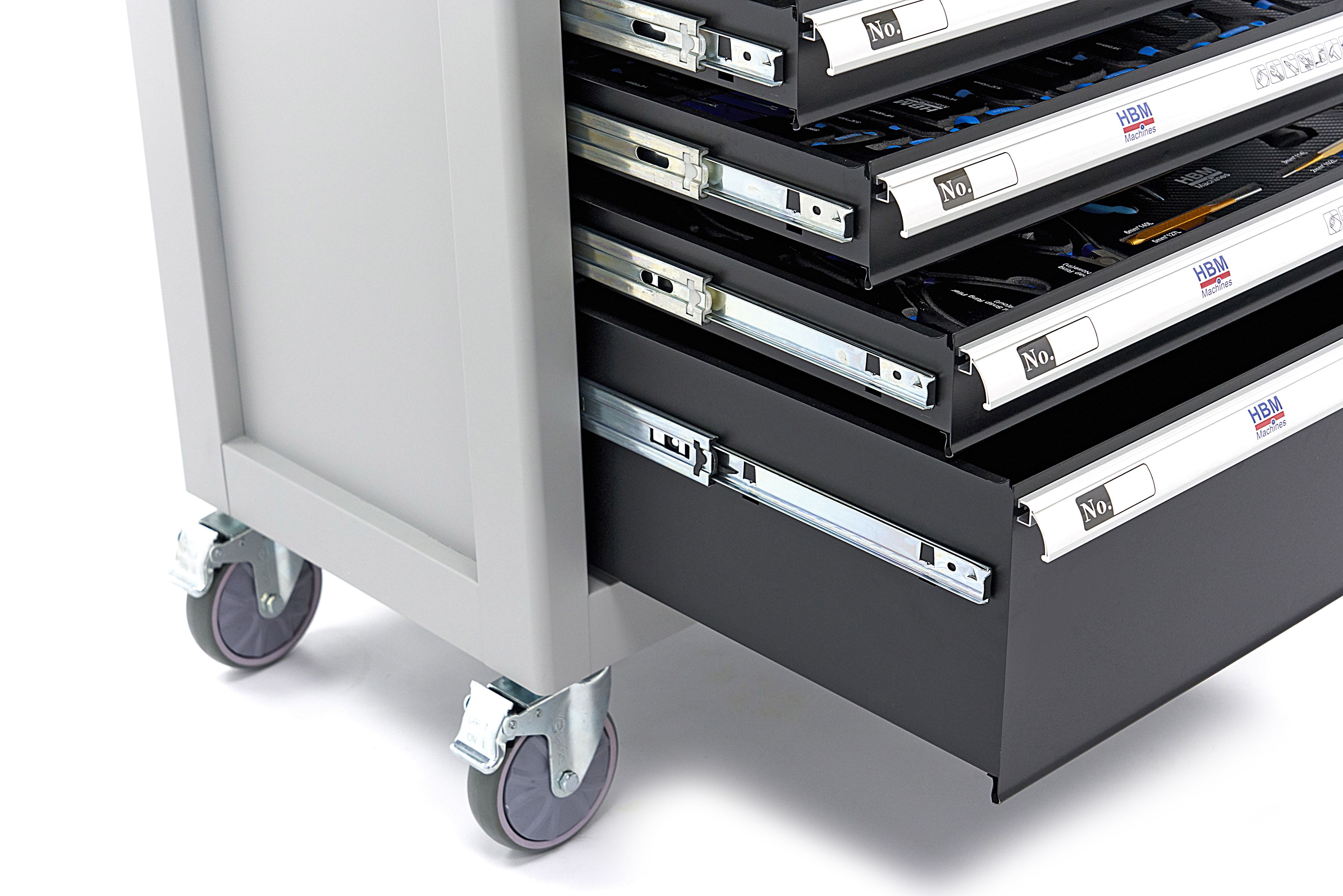 HBM gevulde gereedschapswagen 245-delig inch-maten, zwart Image 26