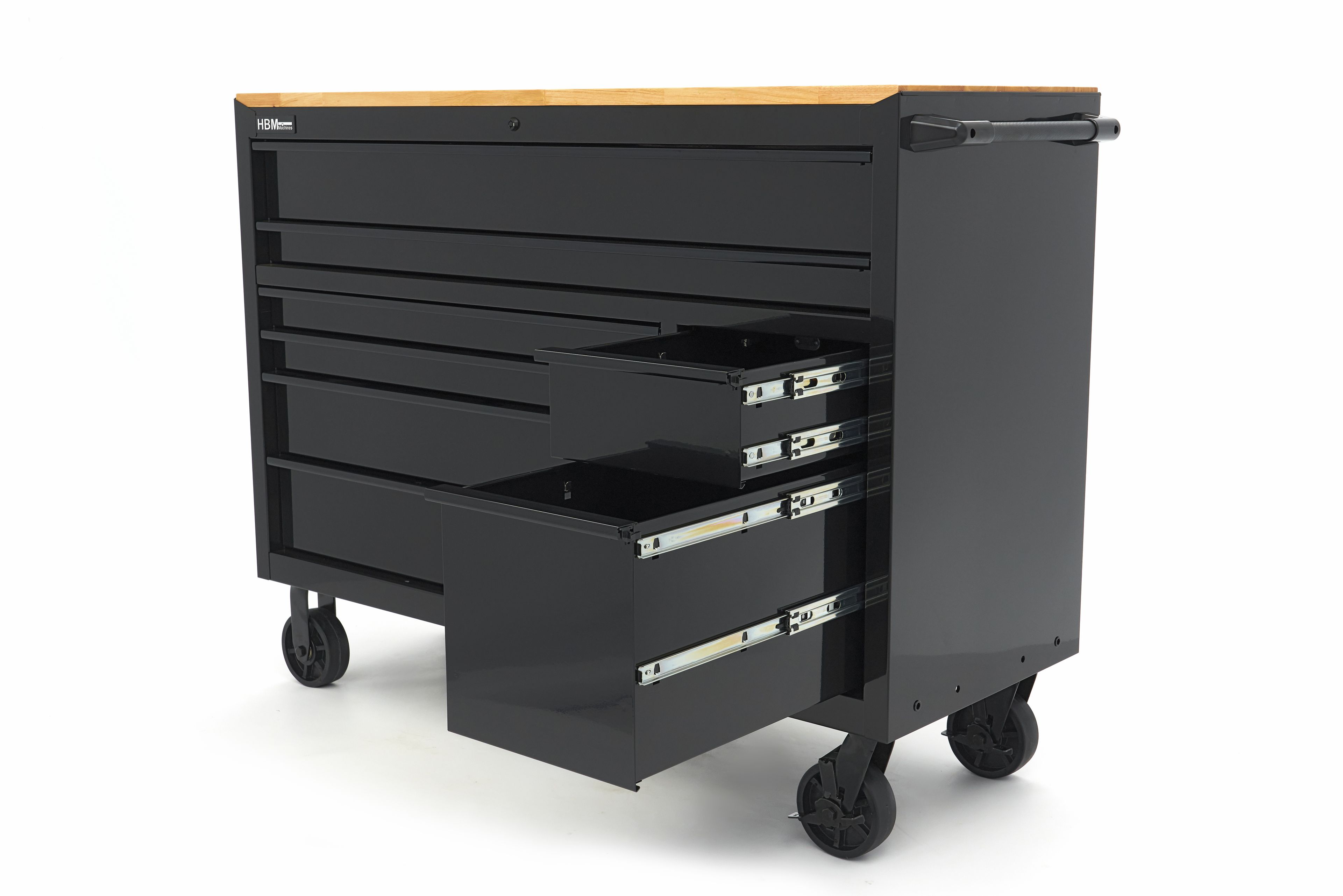 HBM gereedschapswagen, 8 laden, 142 cm, zwart Image 15