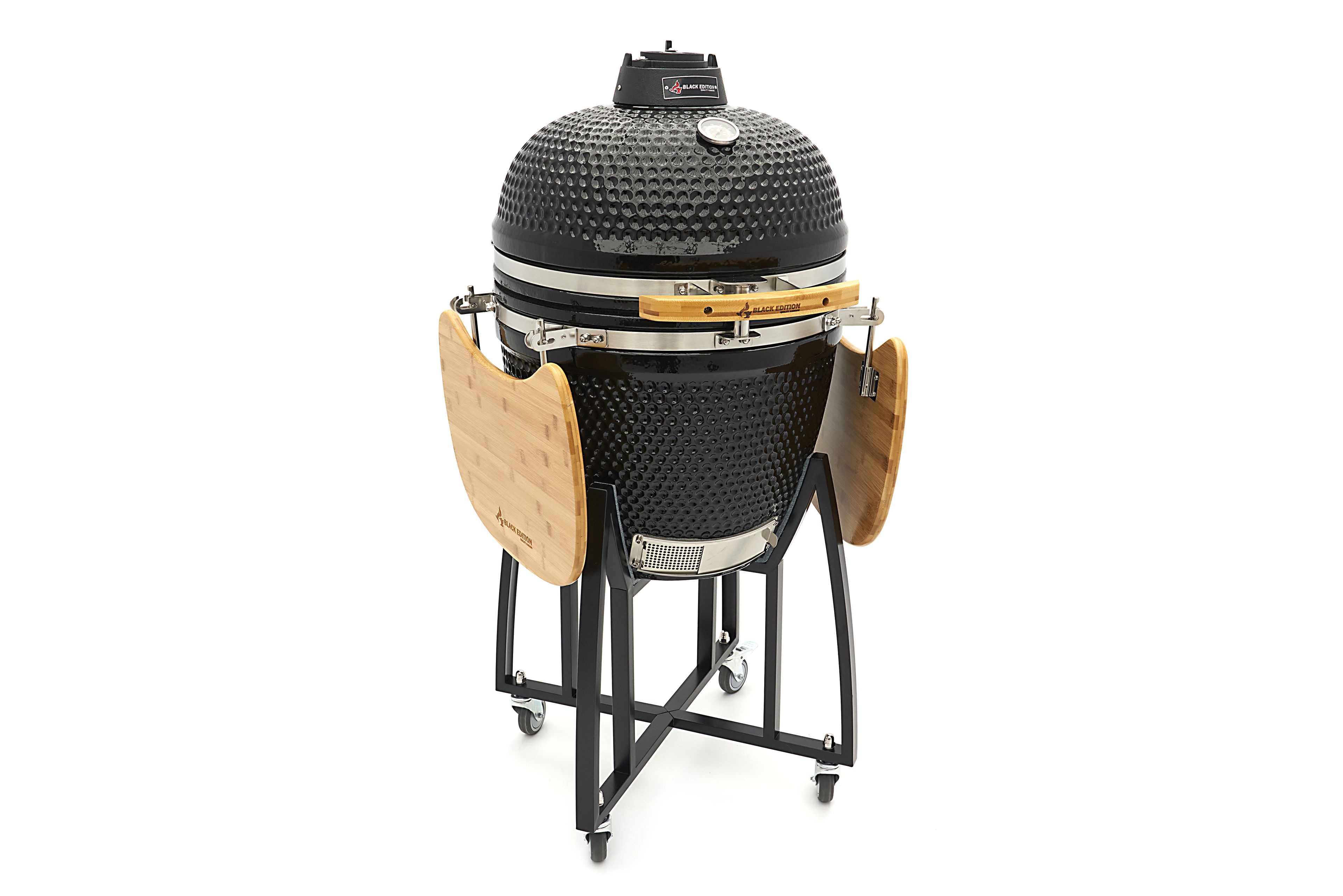 Barbecue Kamado en céramique de 55 cm sur socle mobile Black Edition Image 3