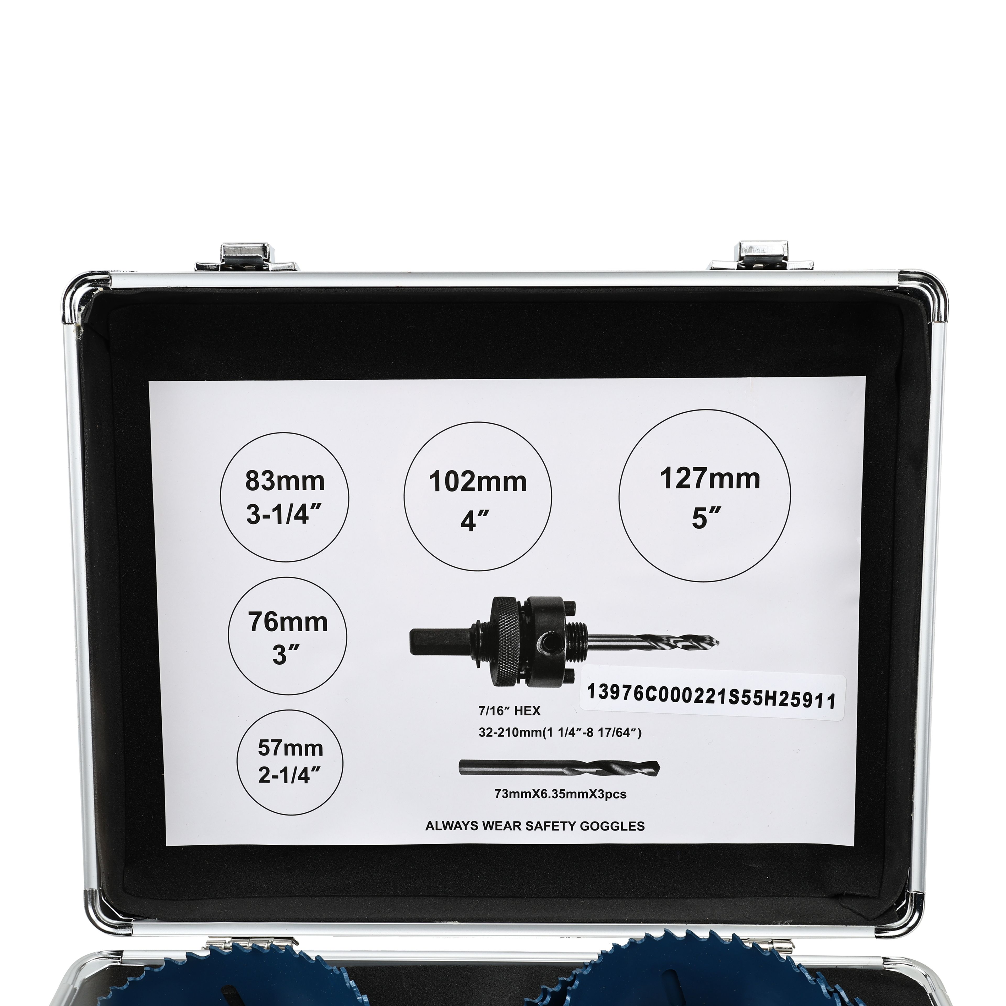 HBM Juego de sierras de corona bimetálicas de 9 piezas, tamaños grandes Image 9