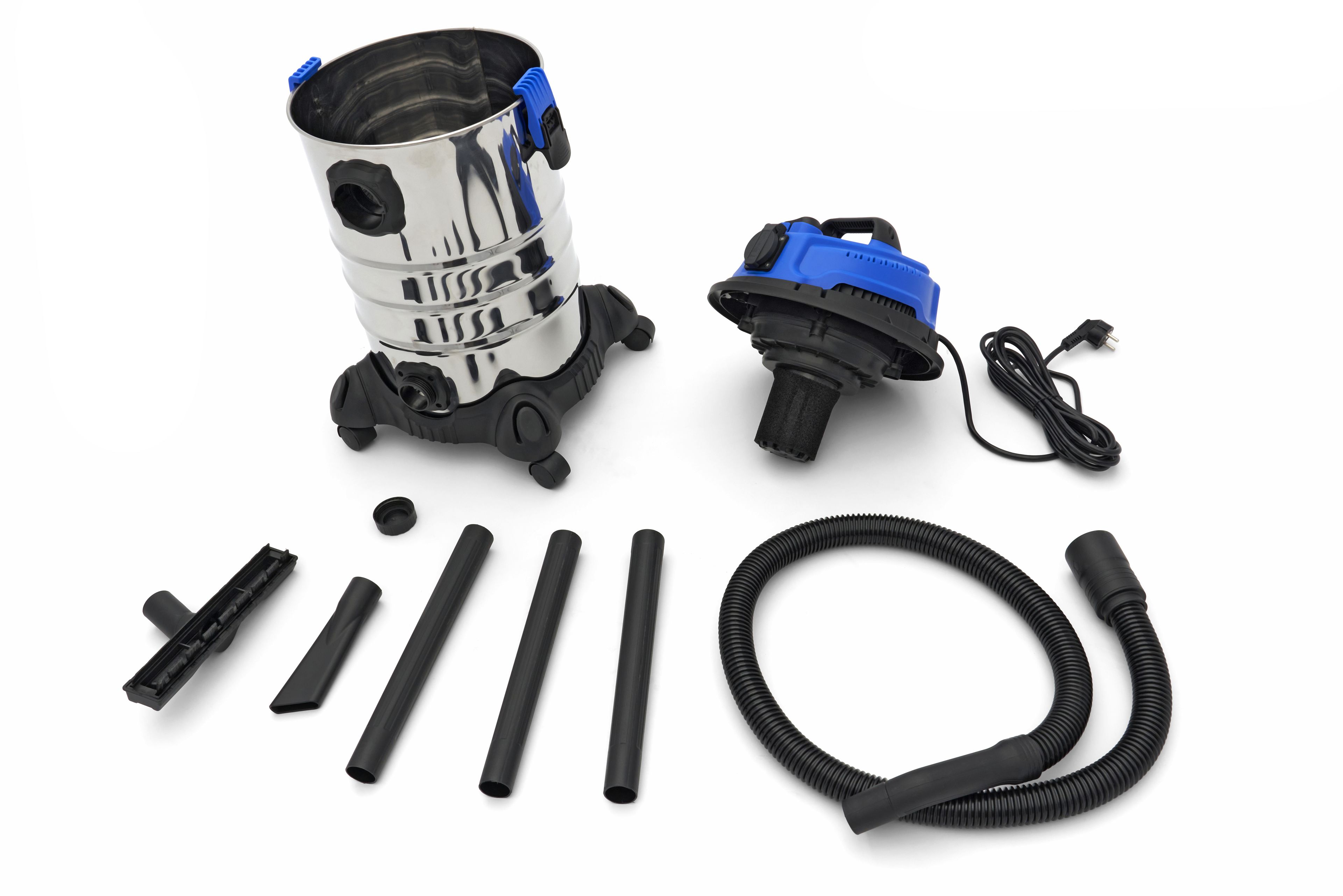 HBM 30 Liter RVS Nat en Droog Stofzuiger met Inschakelautomaat 1400 W Image 2