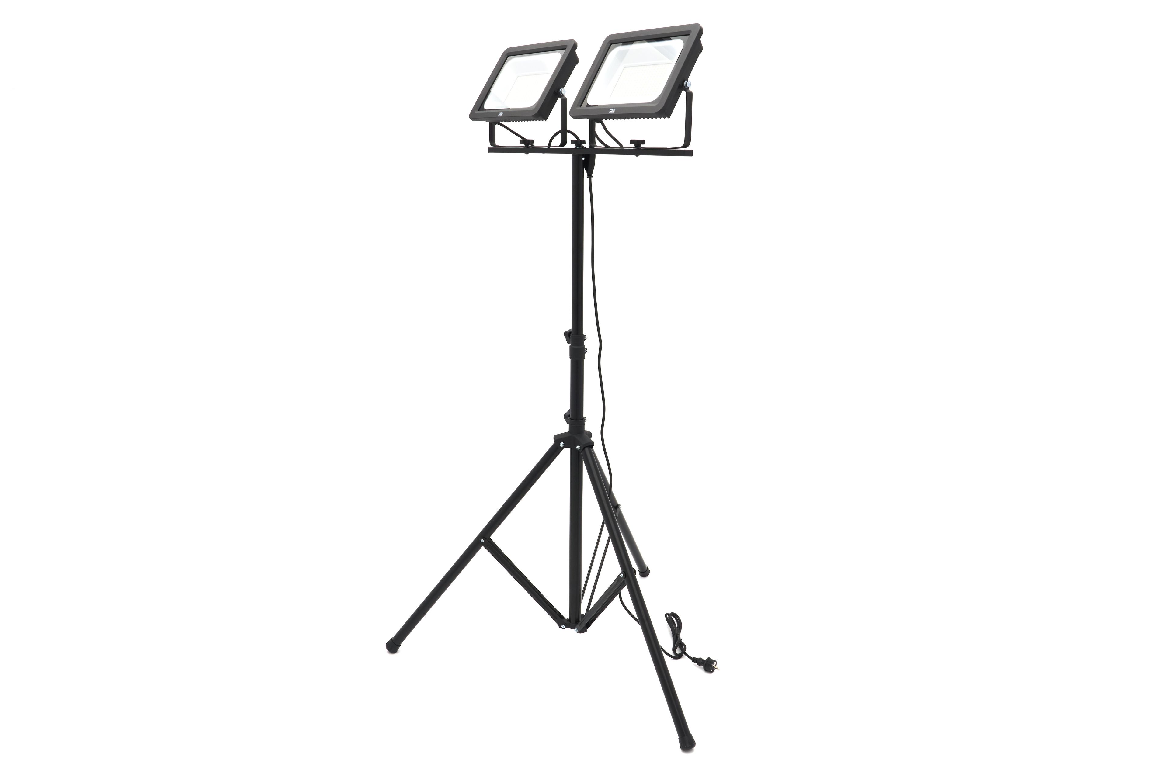 HBM dubbele LED bouwlamp met statief 5000K 15.500 lm | 150 W Image 3
