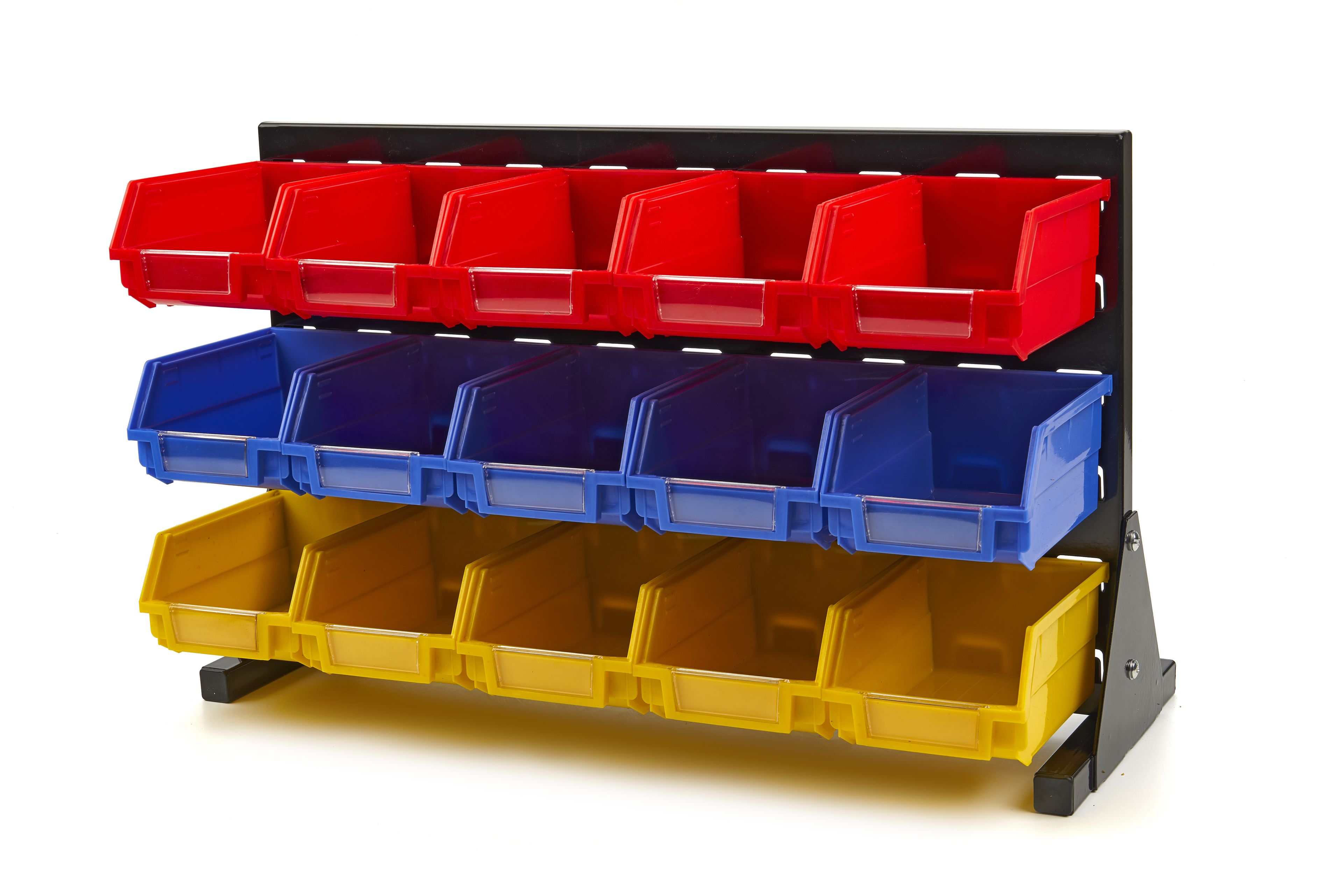 Estante HBM con 15 recipientes de almacenamiento