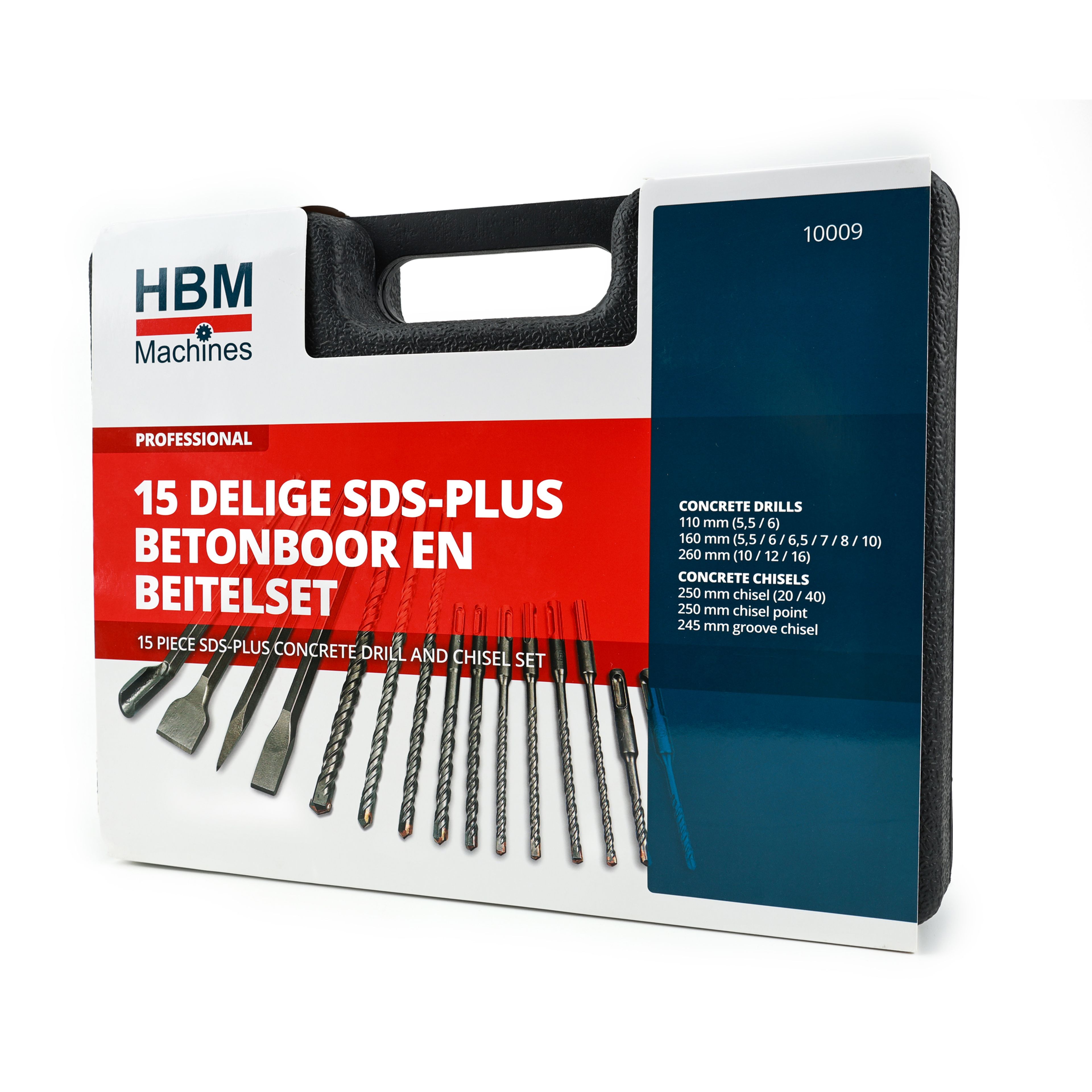 Set di punte per calcestruzzo HBM SDS-Plus 2, 11 pezzi Image 8
