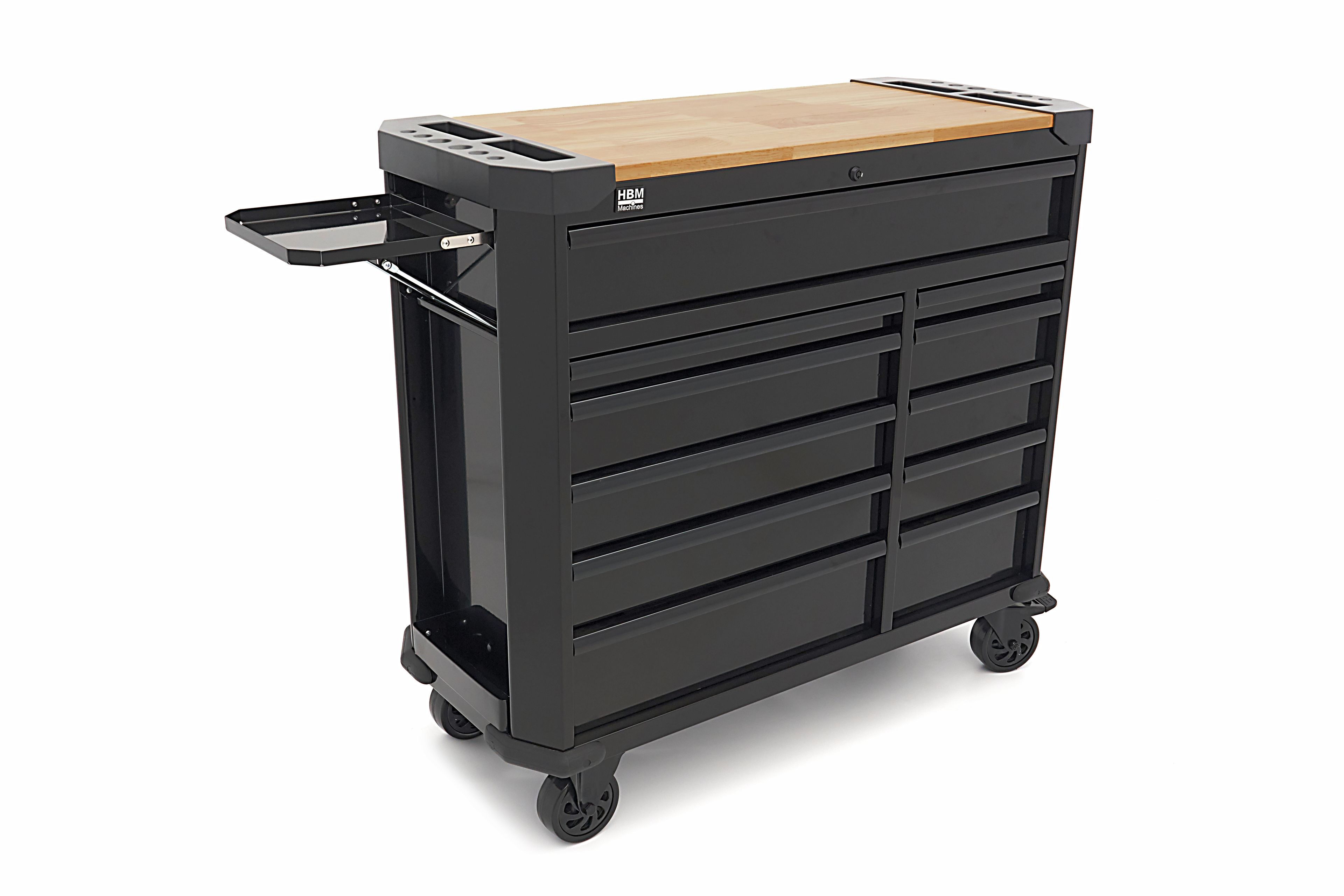 Carro de herramientas HBM de 11 cajones 109 cm negro Image 5