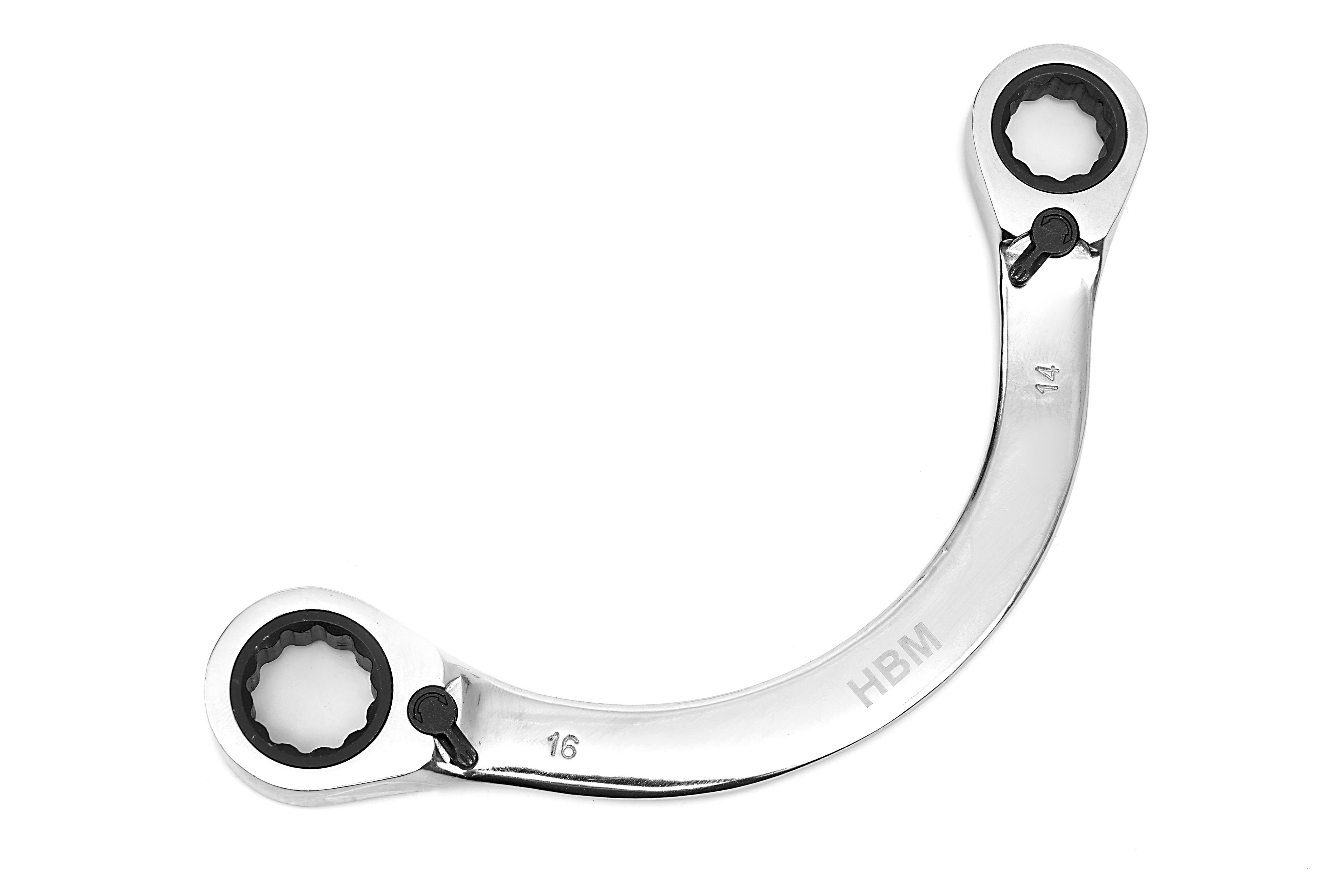 HBM Ringschlüssel Halbmond, Halbmondringratschensatz 5-teilig Image 6