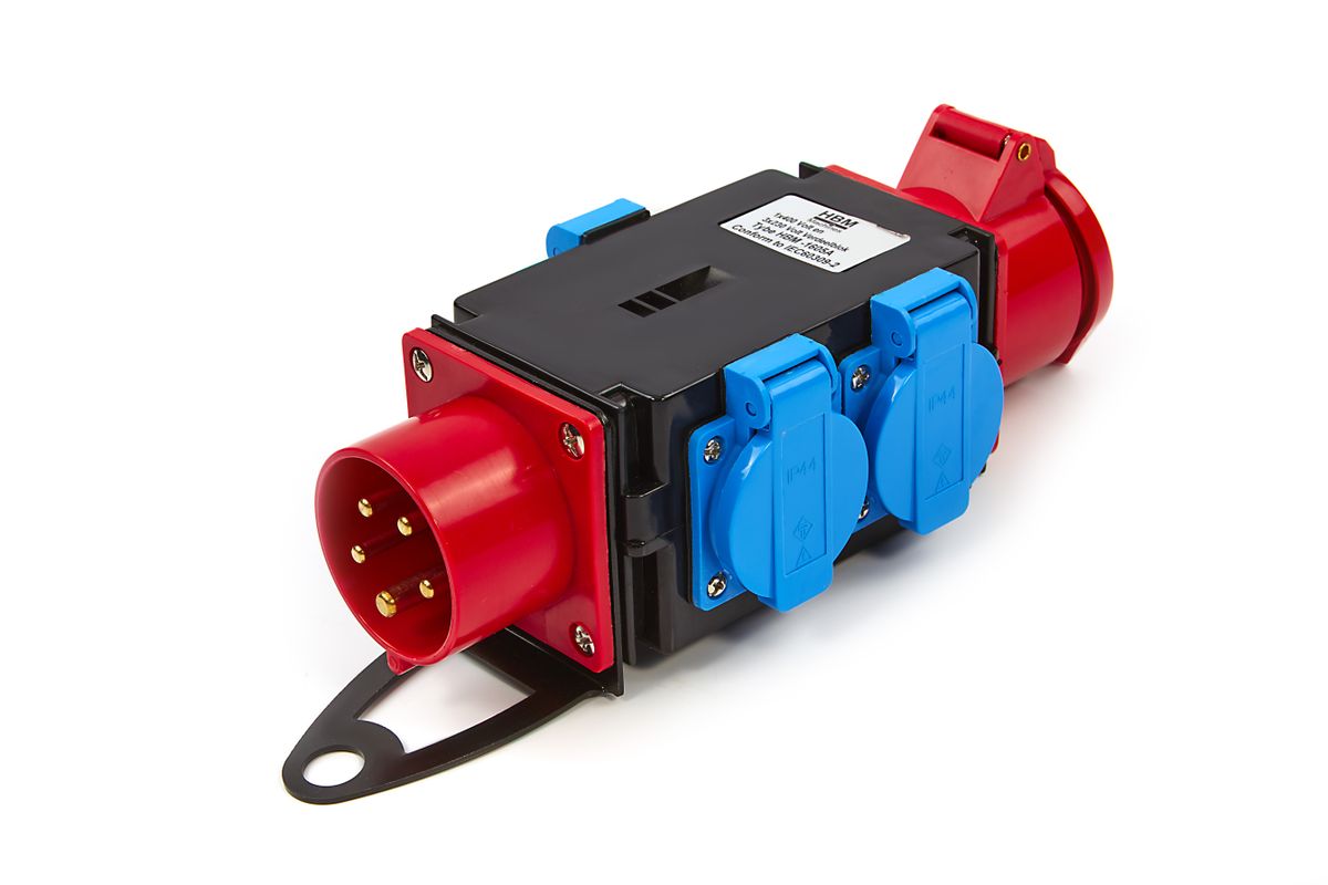 HBM Bloc de distribution 1 x 400 volts et 3 x 230 volts